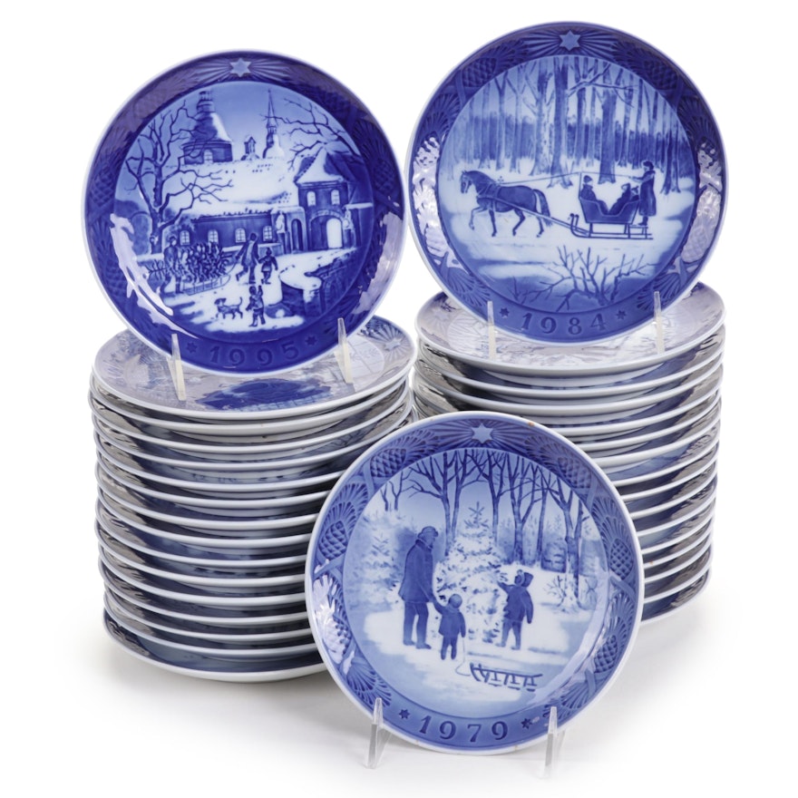 Royal Copenhagen Annual Christmas Plates, Mid to Late 20th Century