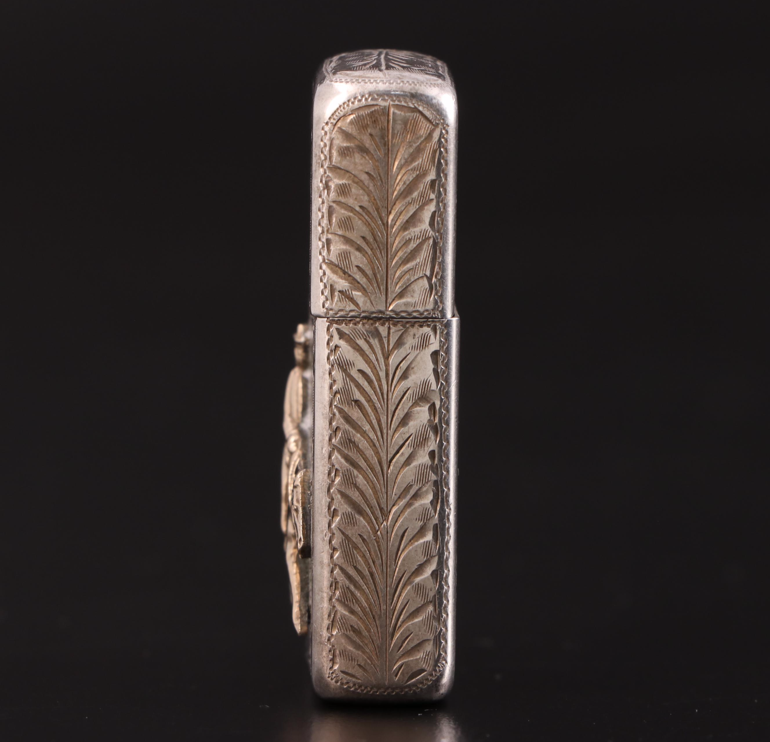 Zippo Western Sterling Silver Lighter Cover