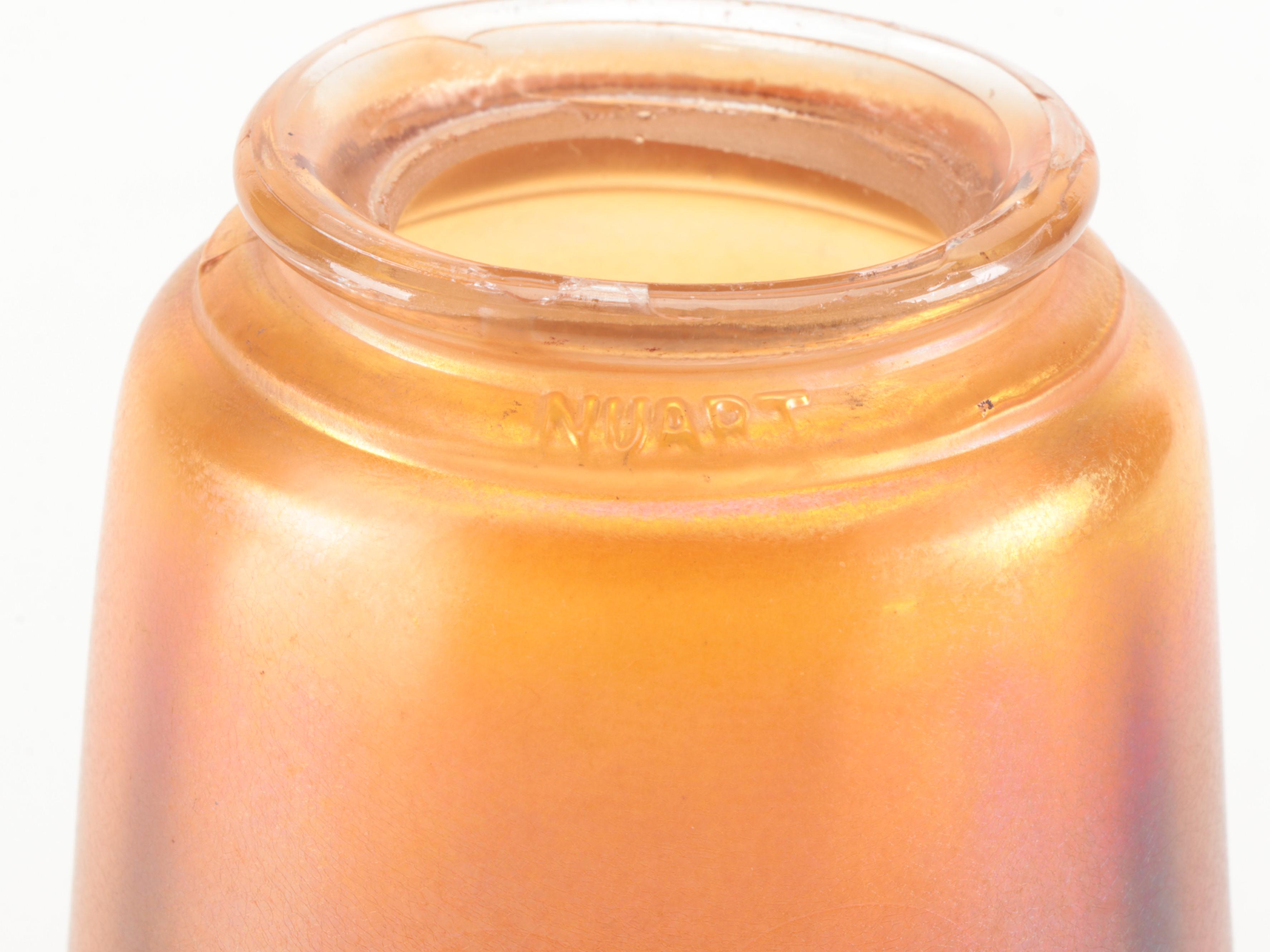 Accurate Casting Company Lamp Base With Nuart Glass Shade