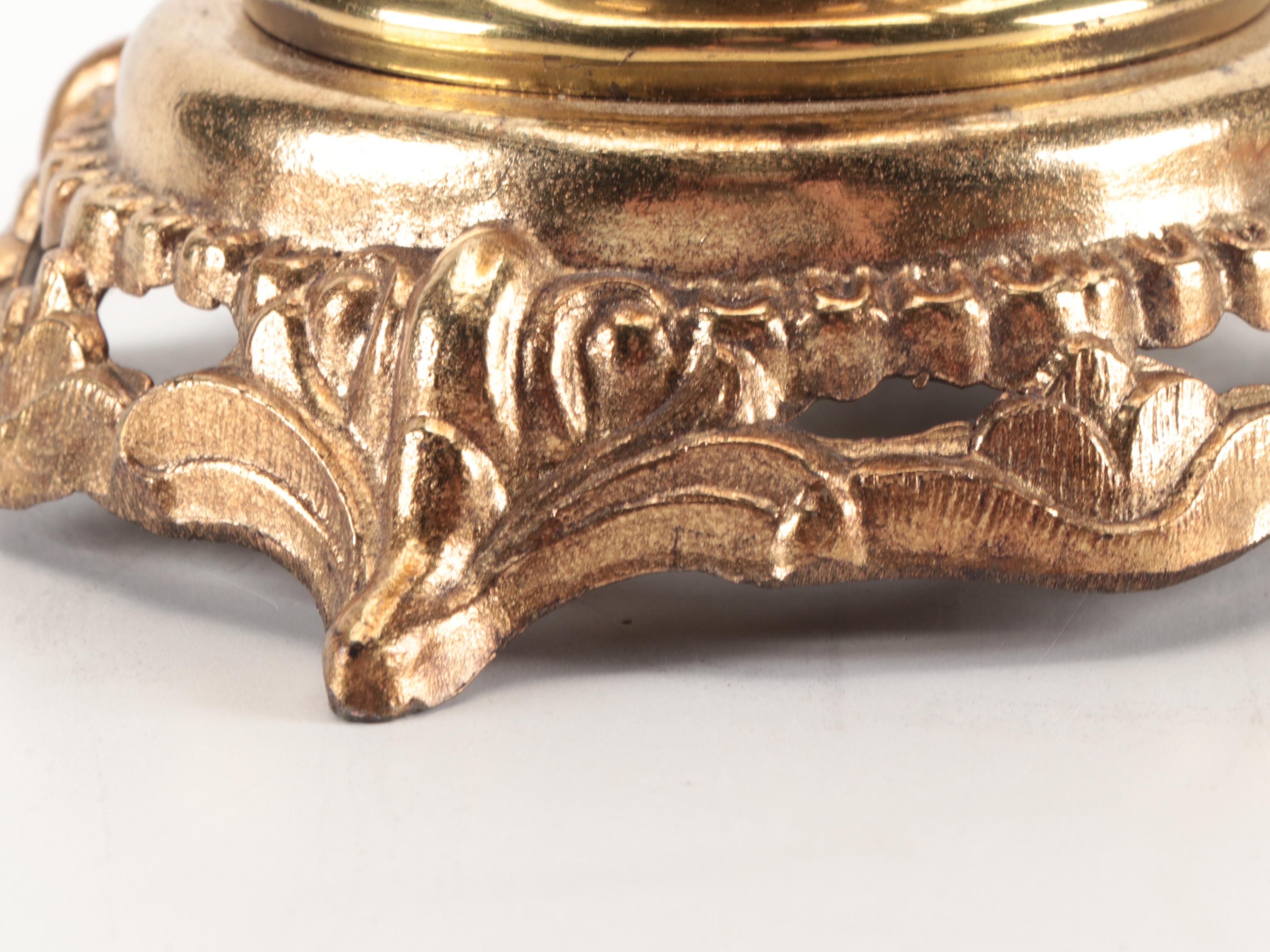 Accurate Casting Company Lamp Base With Nuart Glass Shade