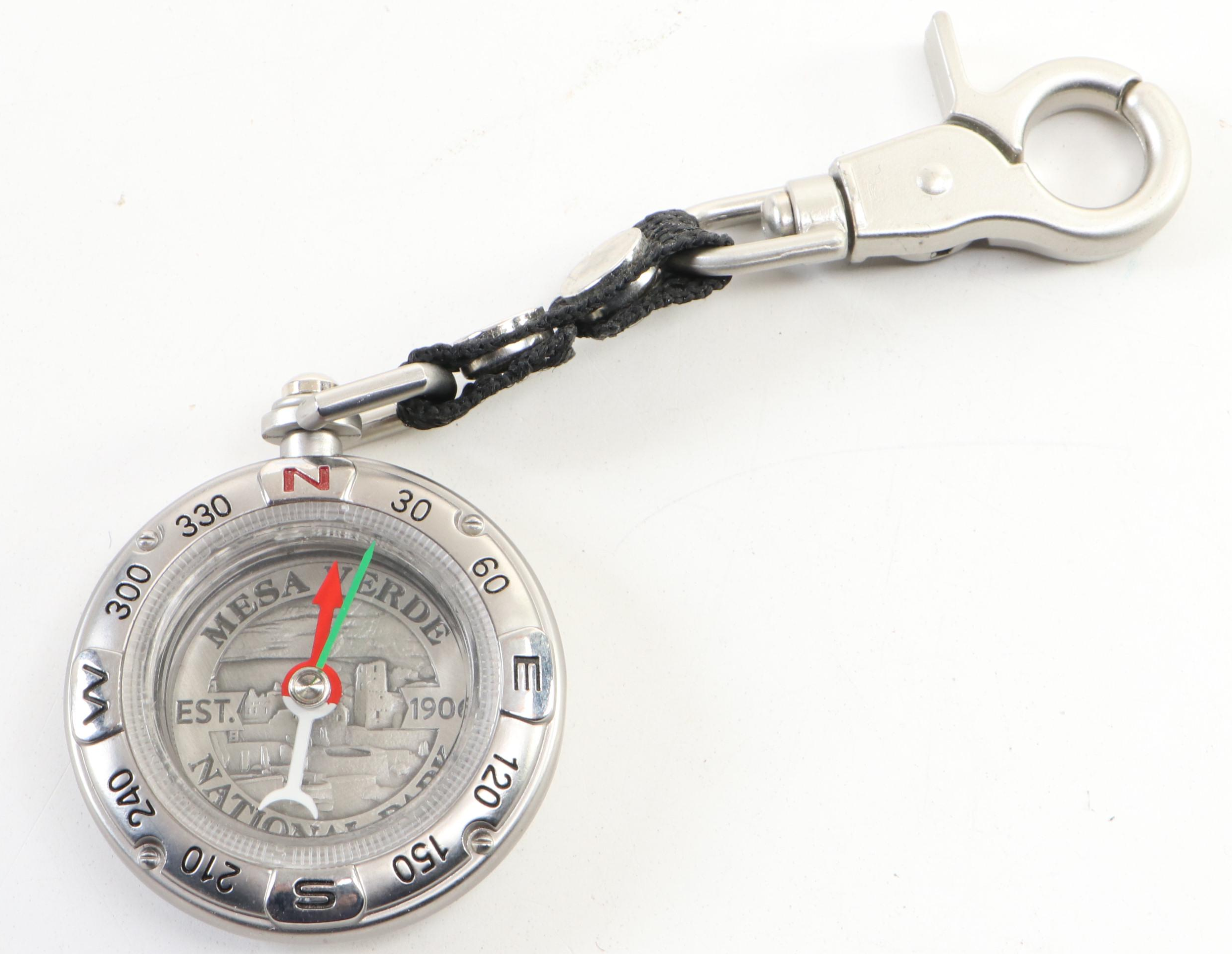 Equinoctial Sundial With Other Compasses and Keychain Compass