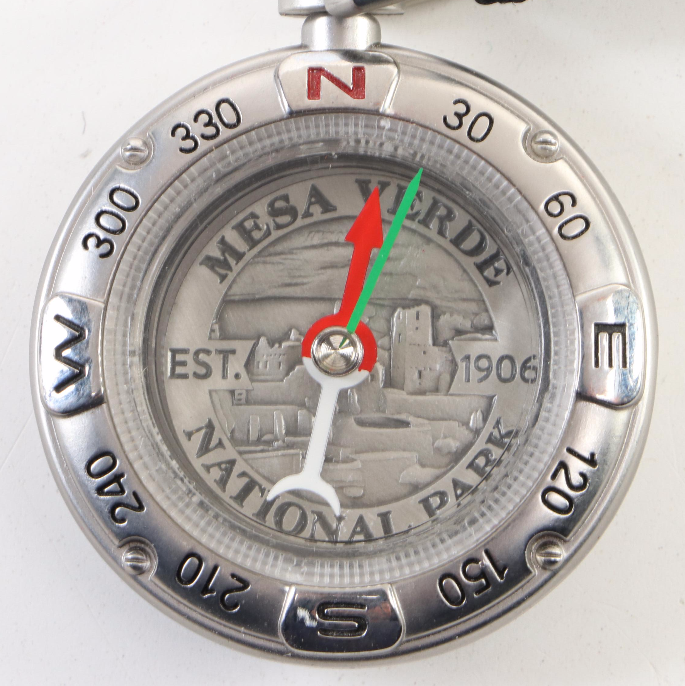 Equinoctial Sundial With Other Compasses and Keychain Compass