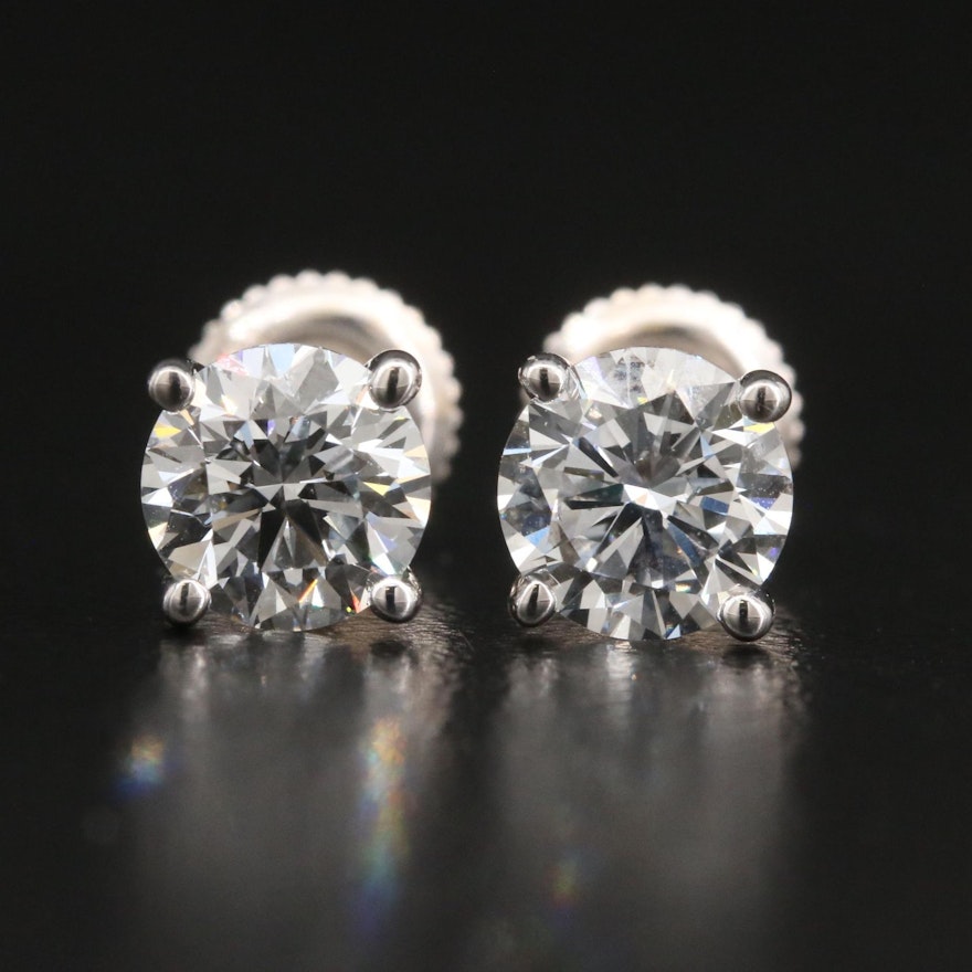 14K 1.86 CTW Lab Grown Diamond Stud Earrings