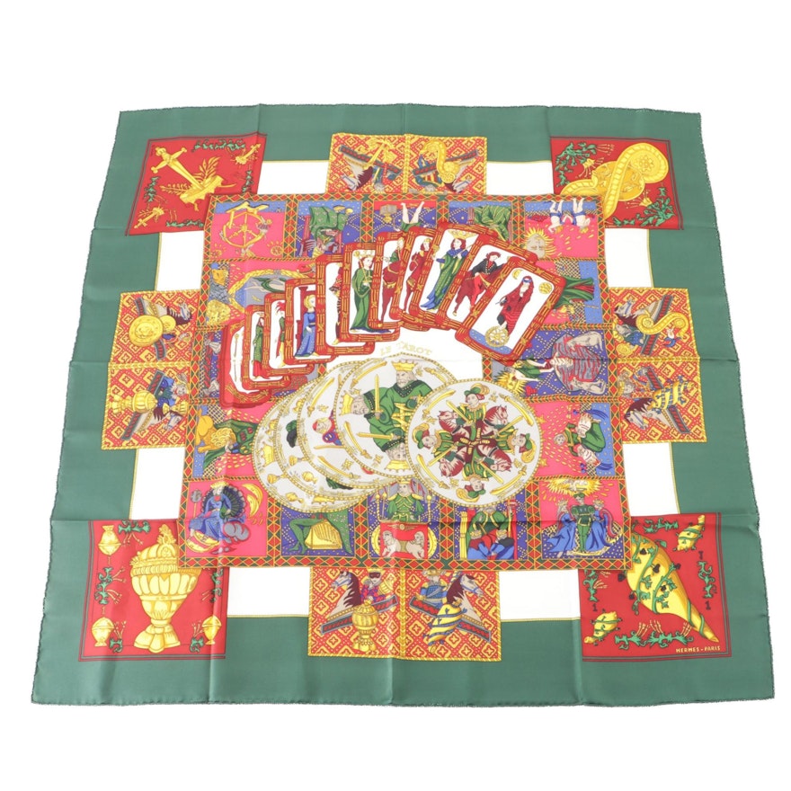 Hermès ''Le Tarot'' Silk Twill Scarf