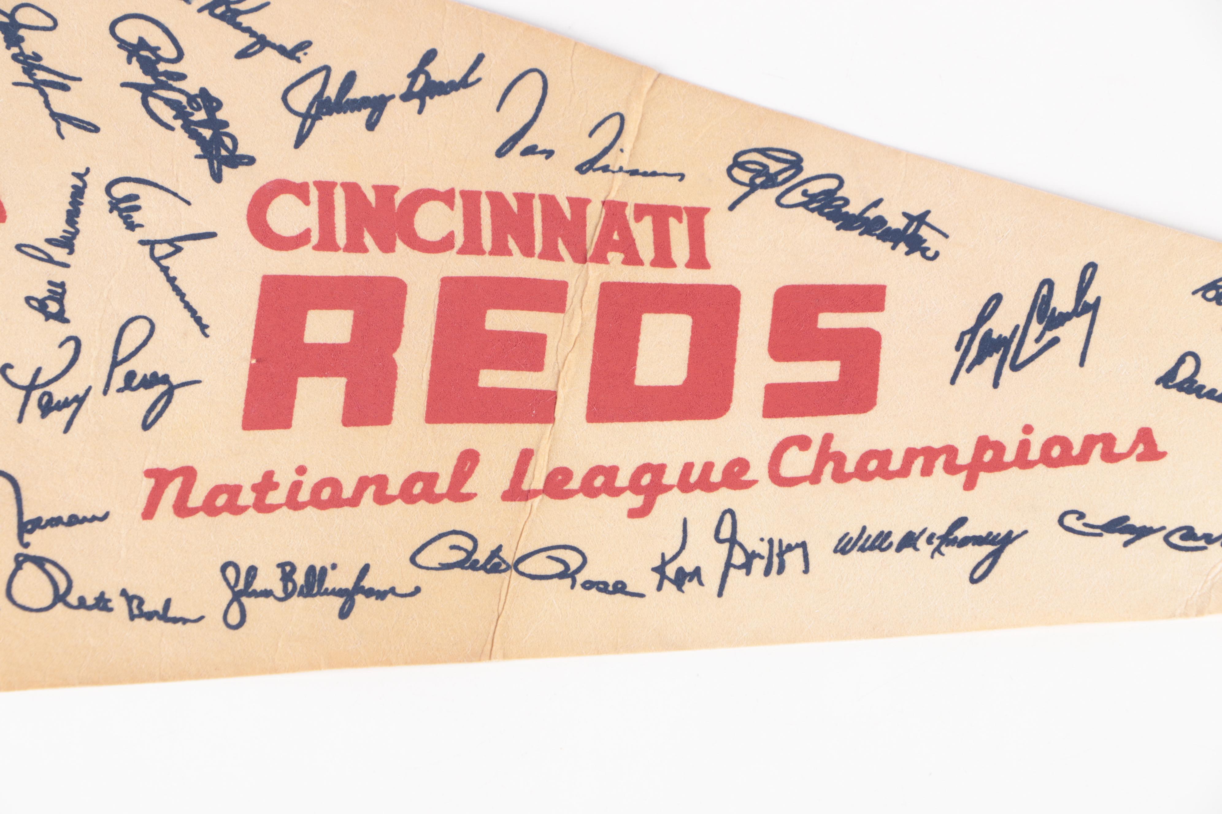 Vintage Cincinnati Reds Pennants, 1972–1976