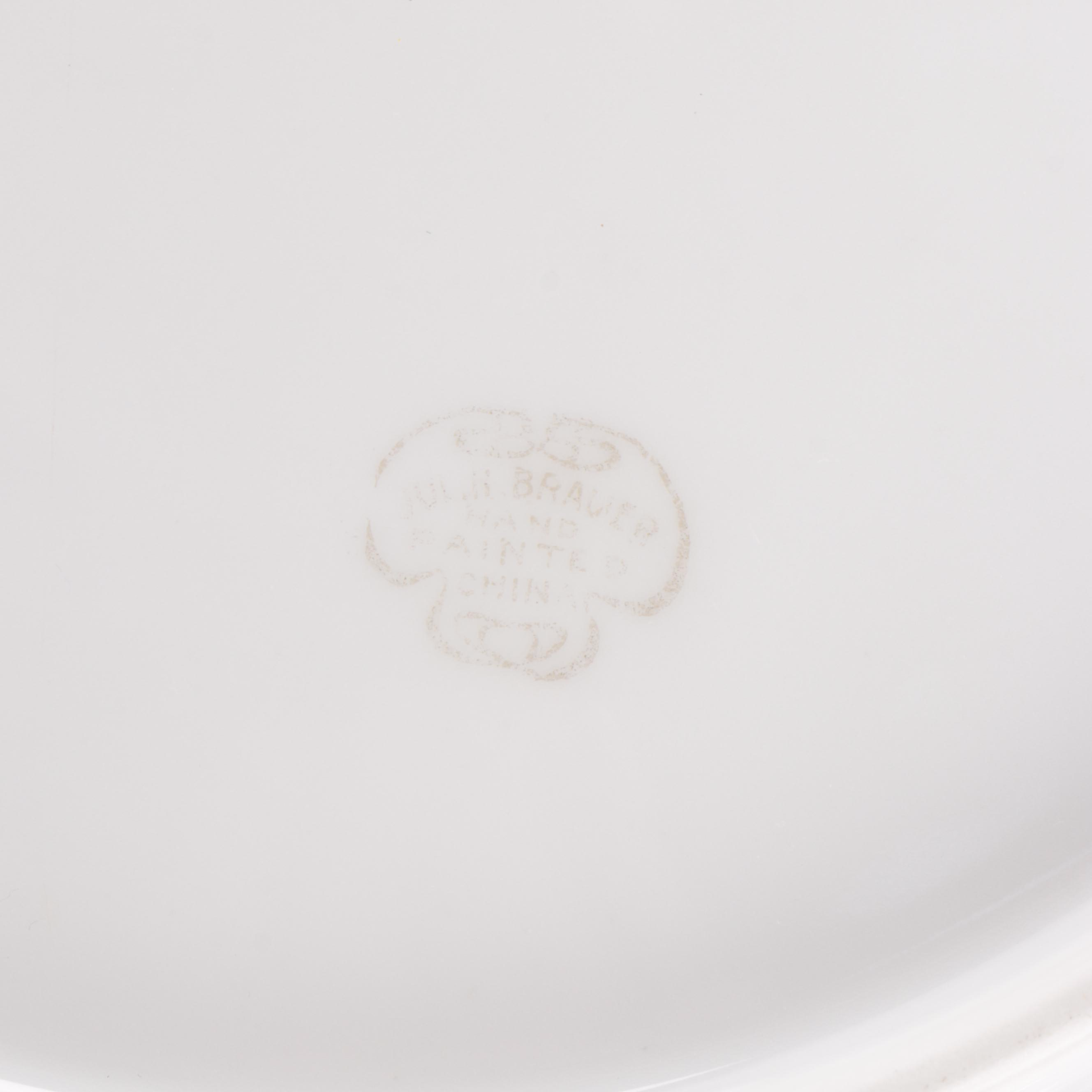 Julius Brauer Hand-Painted Lustreware Haviland Porcelain Cabinet Plate