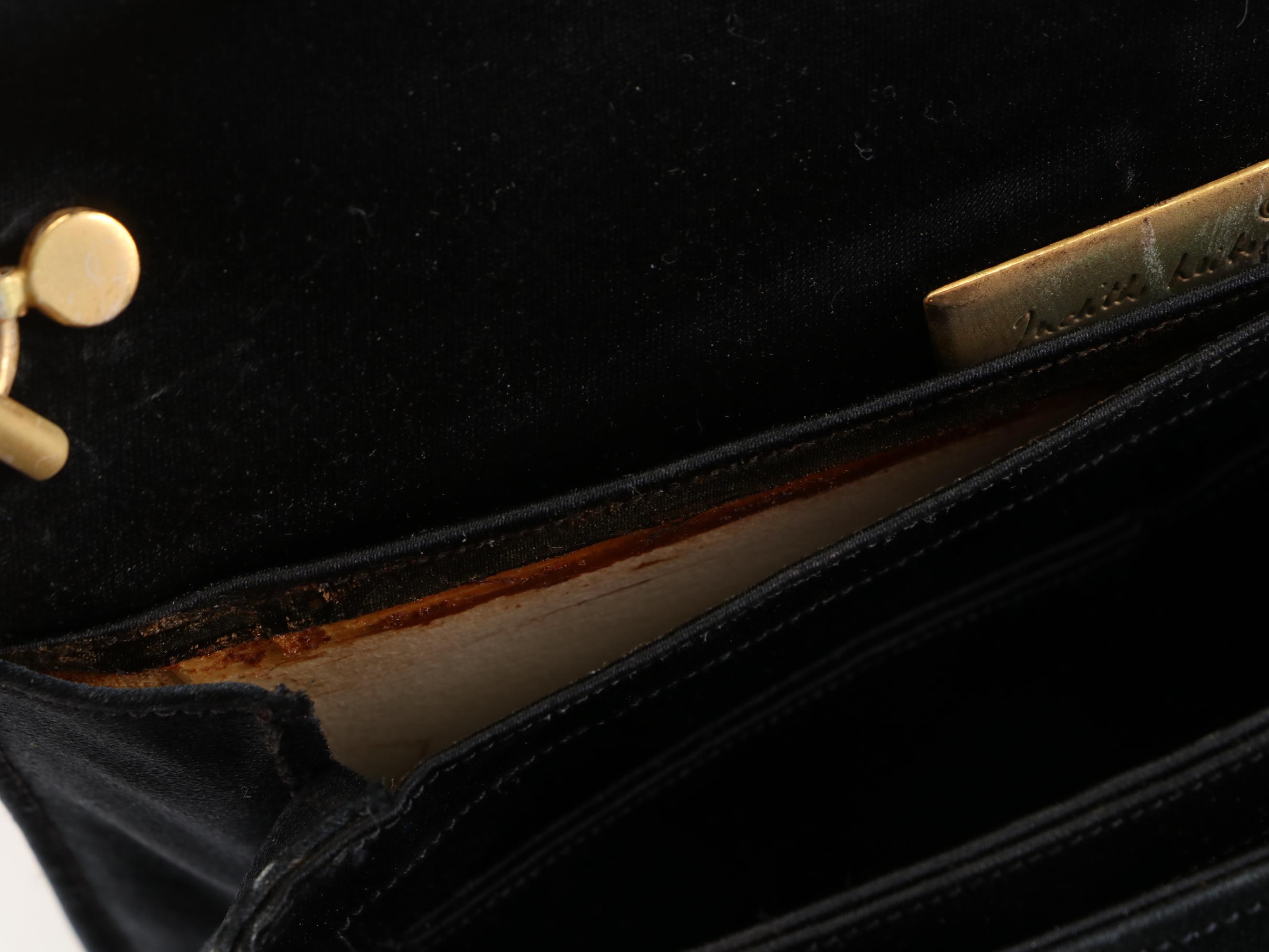 Vintage Judith Leiber Satin Clutch with Signed "The Artful Handbag" Book