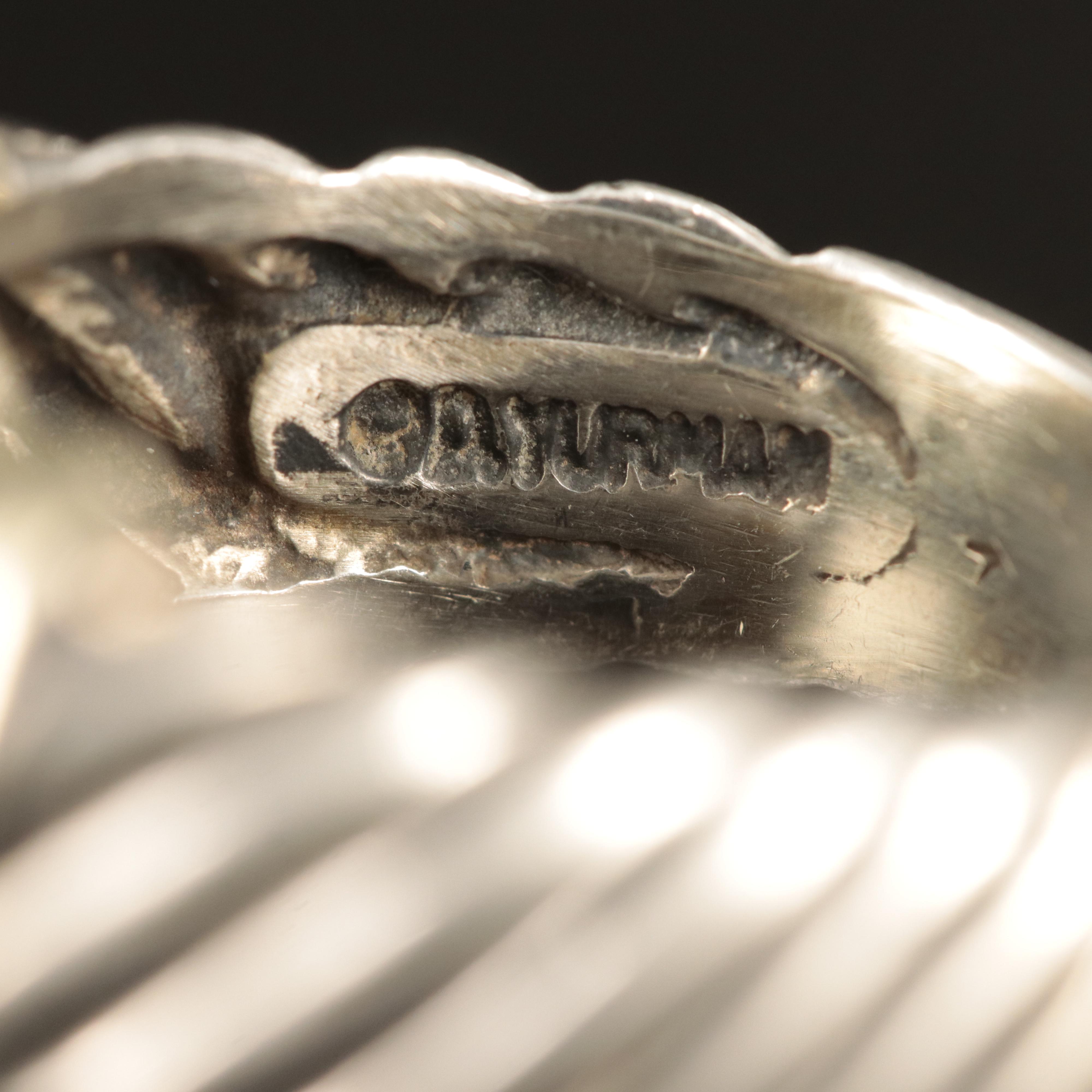 David Yurman "Noblesse" Sterling Citrine Ring with 14K Accent