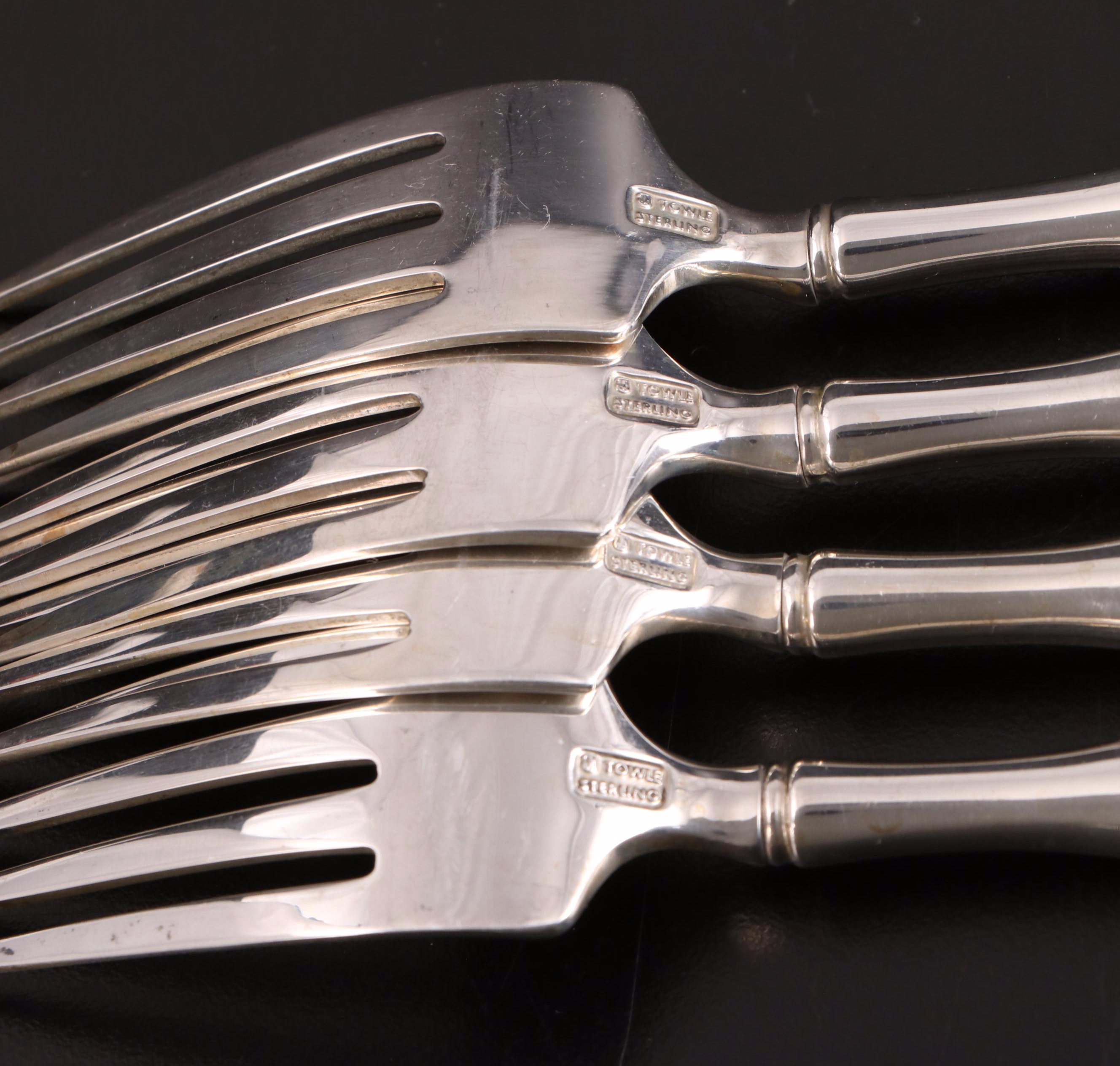 Towle "Mandarin" Sterling Silver Flatware, Late 20th Century