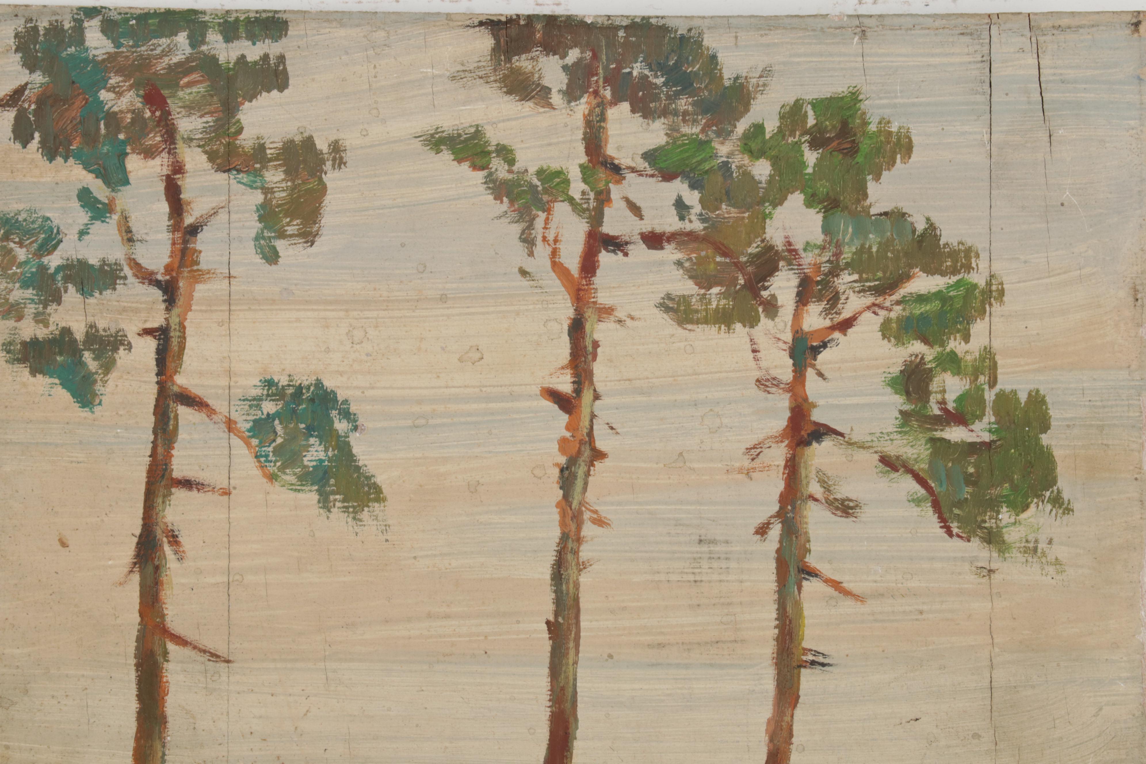 Landscape Oil Paintings of Bucolic Country Paths, Early-Mid 20th Century