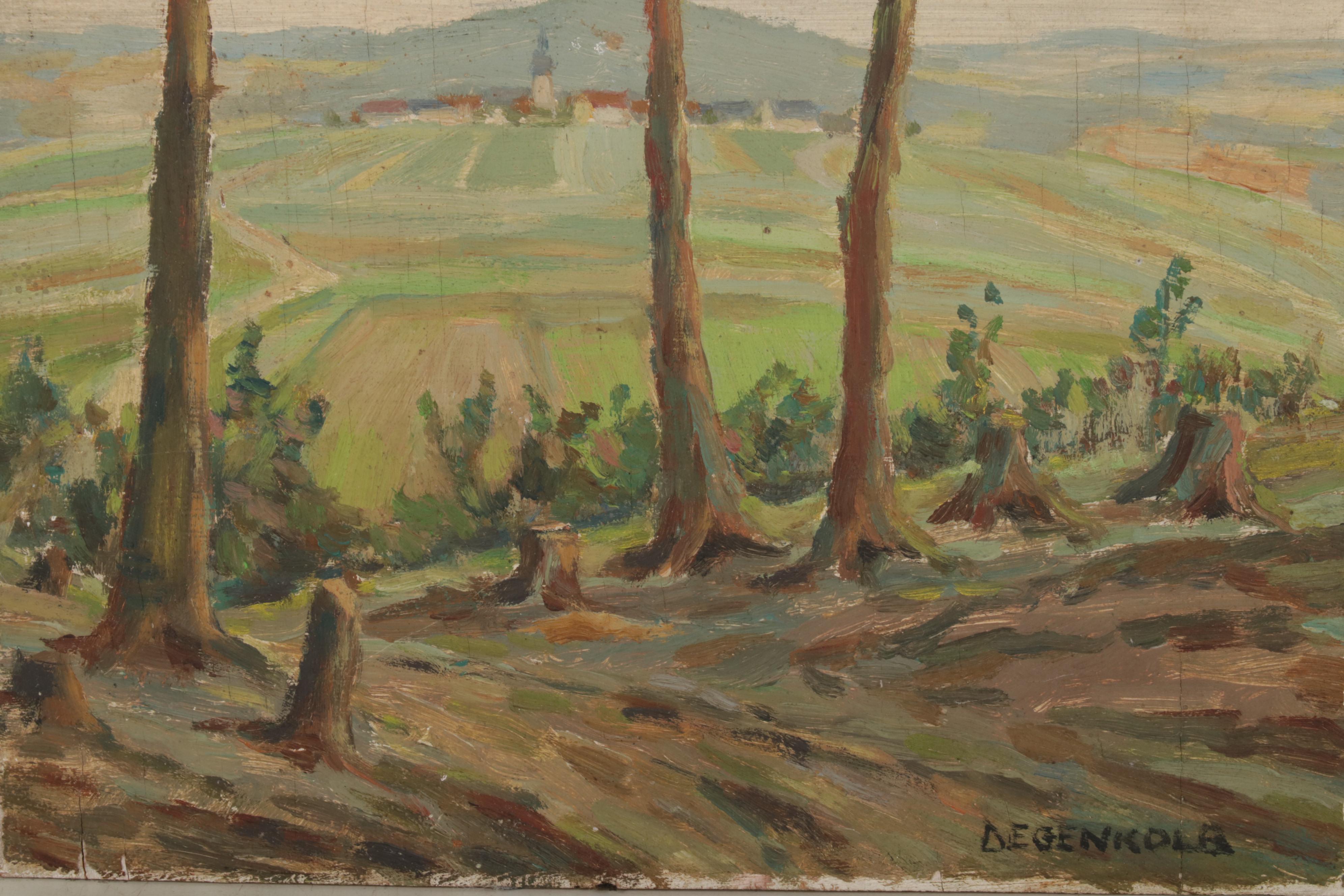 Landscape Oil Paintings of Bucolic Country Paths, Early-Mid 20th Century