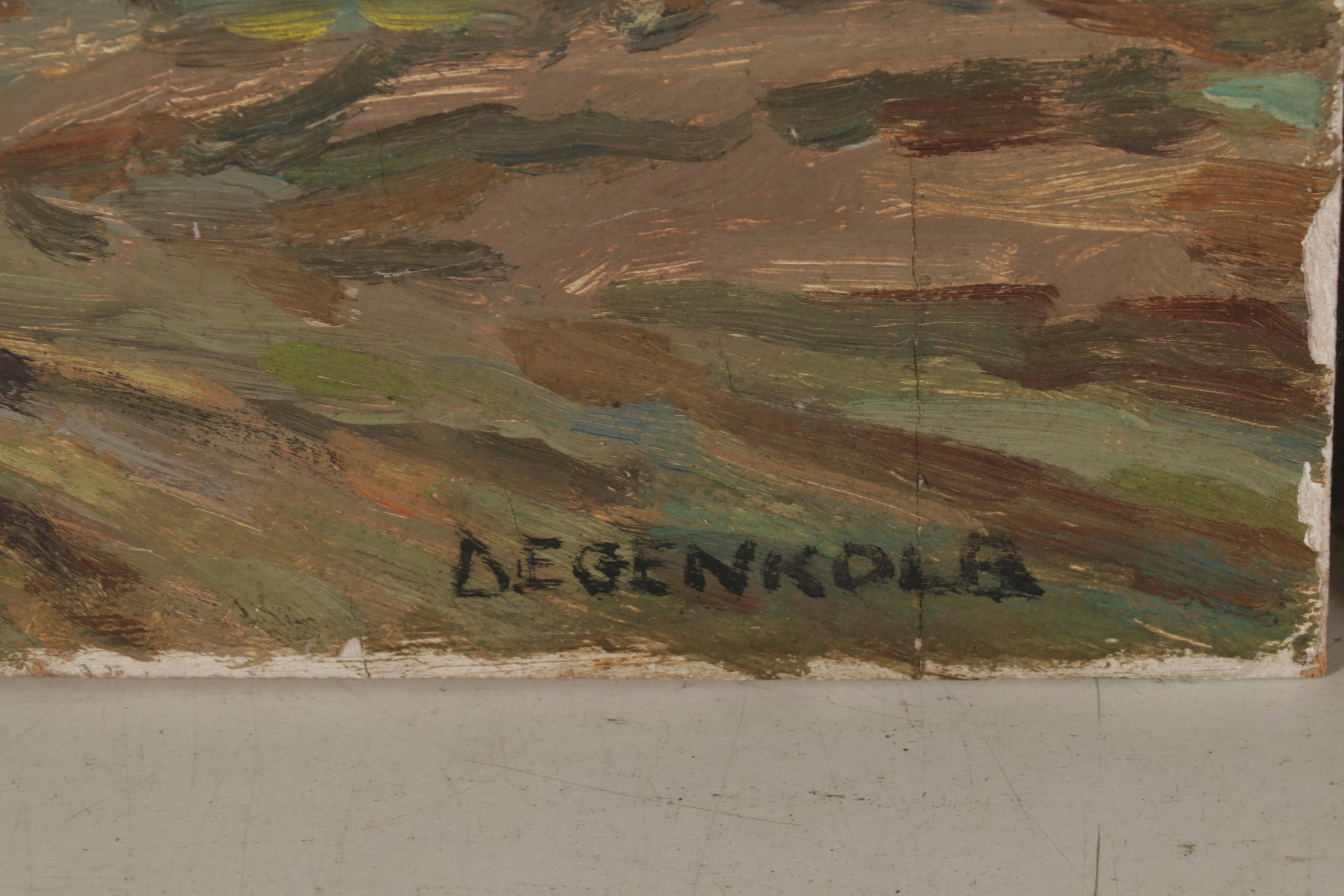 Landscape Oil Paintings of Bucolic Country Paths, Early-Mid 20th Century