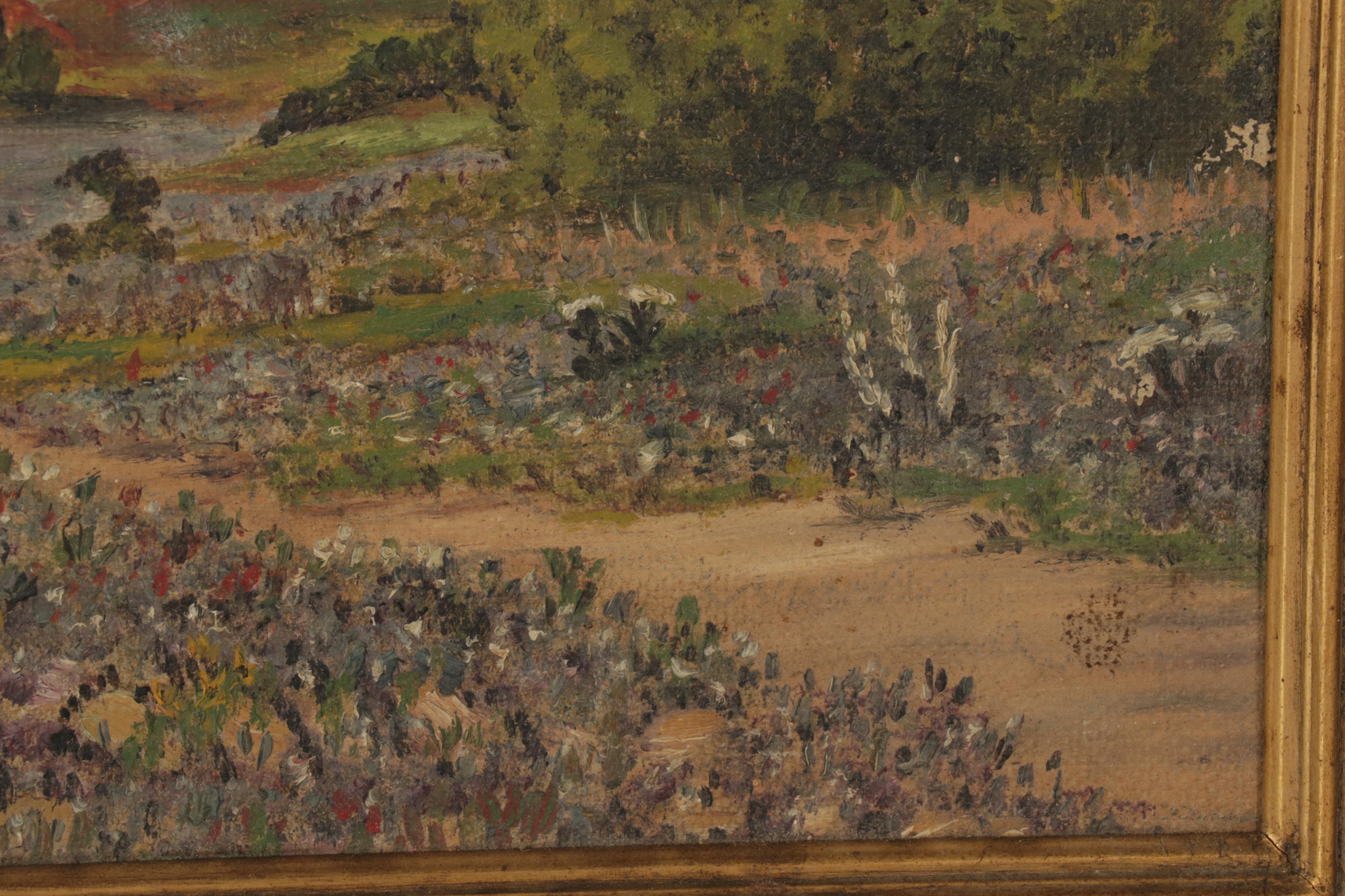 Landscape Oil Paintings of Bucolic Country Paths, Early-Mid 20th Century