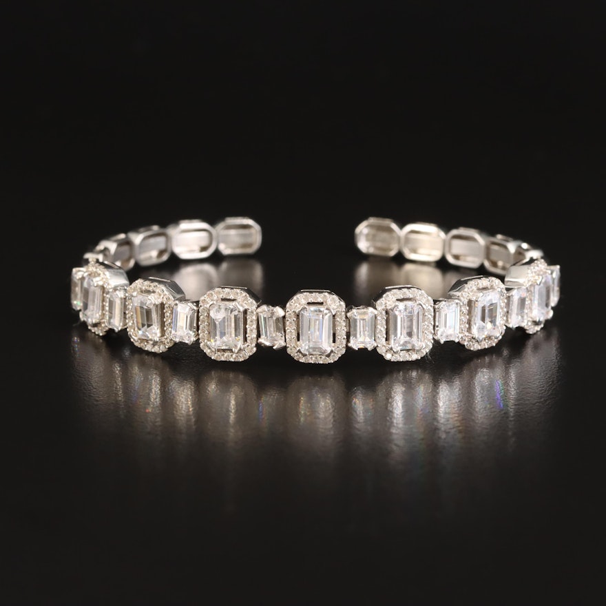 Sterling Cubic Zirconia Cuff