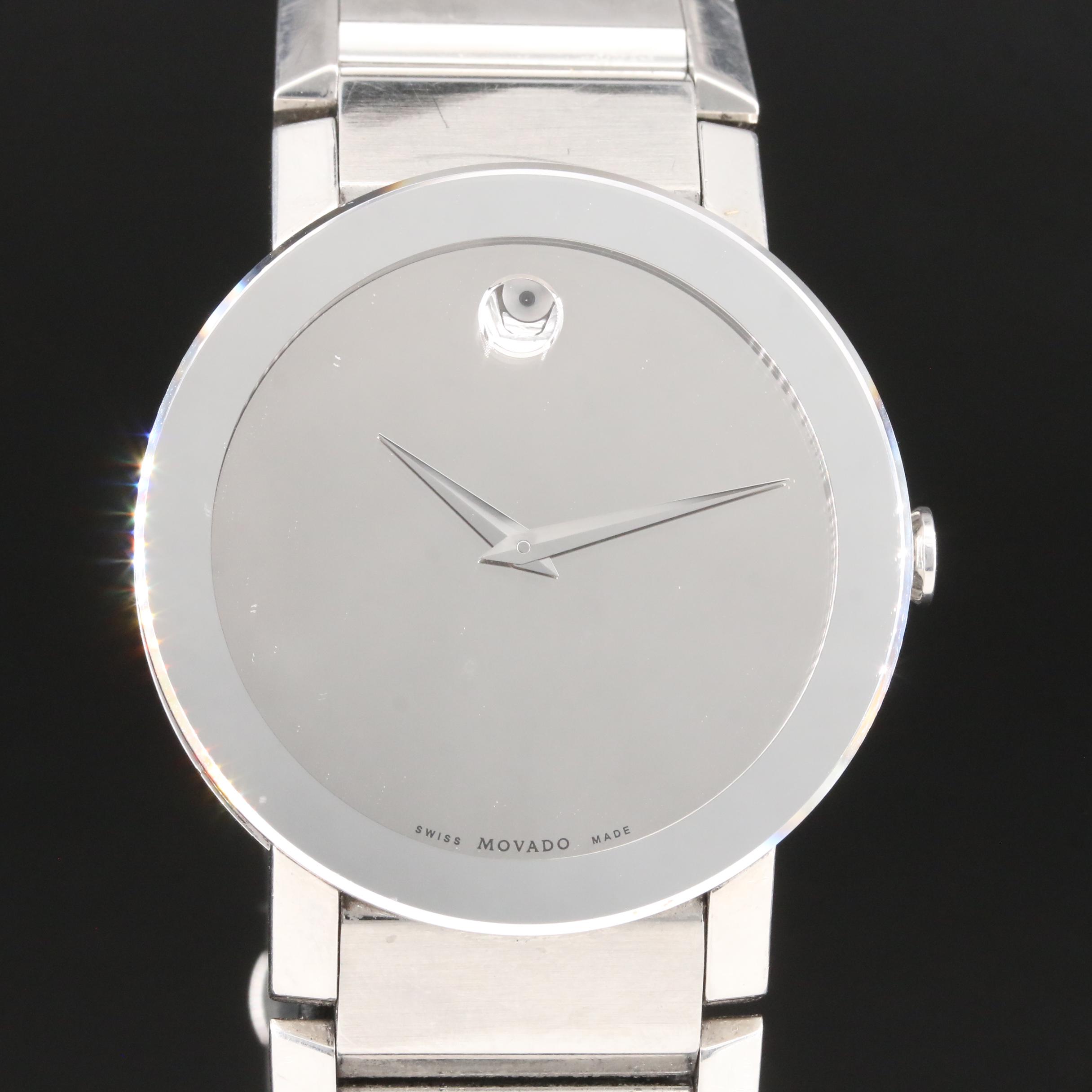 Movado Sapphire Mirror Dial Stainless Steel Quartz Watch