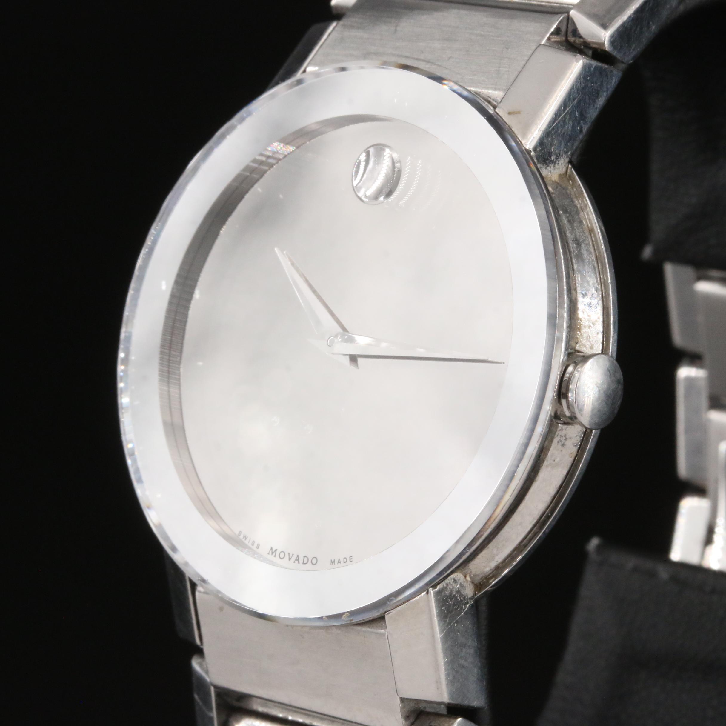Movado Sapphire Mirror Dial Stainless Steel Quartz Watch