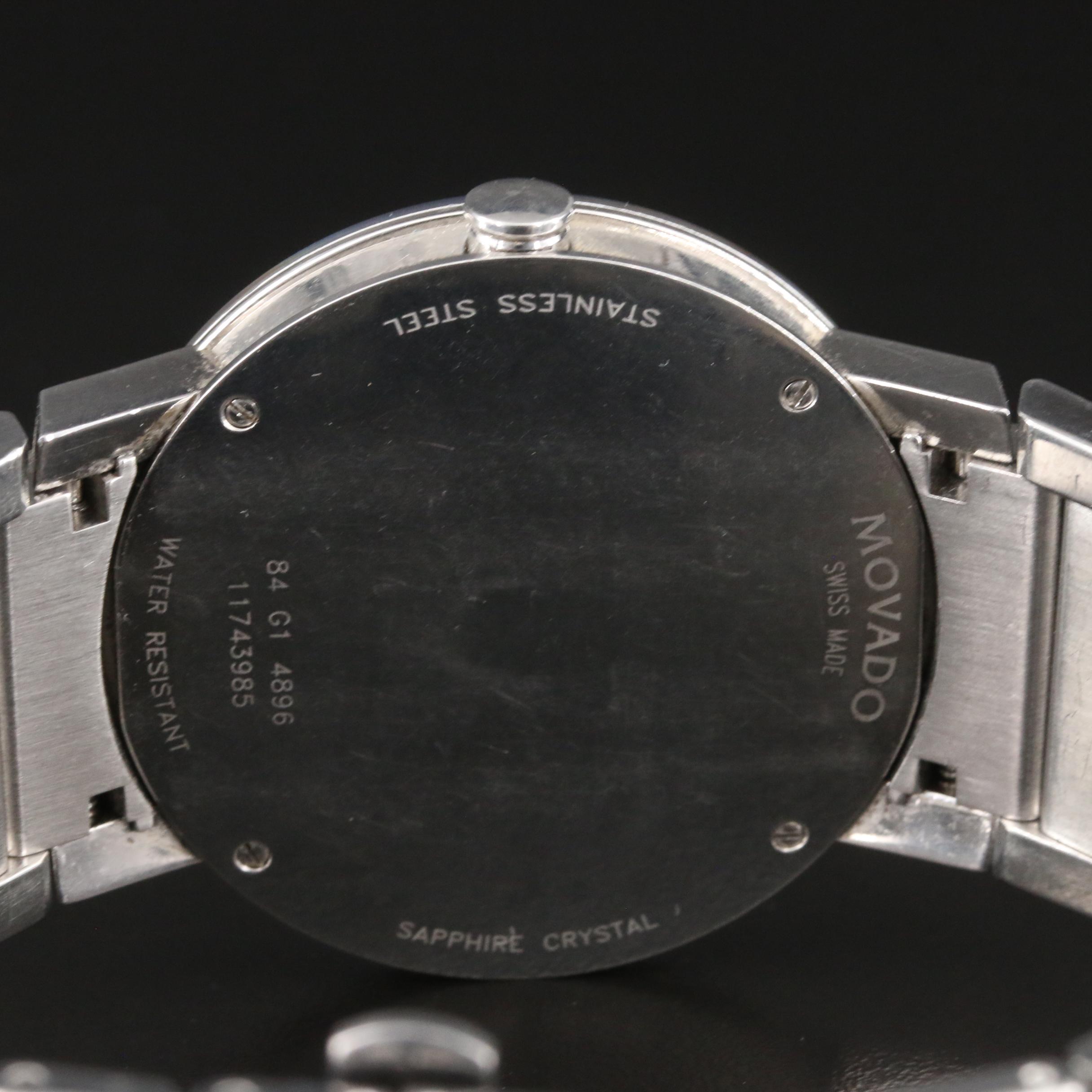 Movado Sapphire Mirror Dial Stainless Steel Quartz Watch