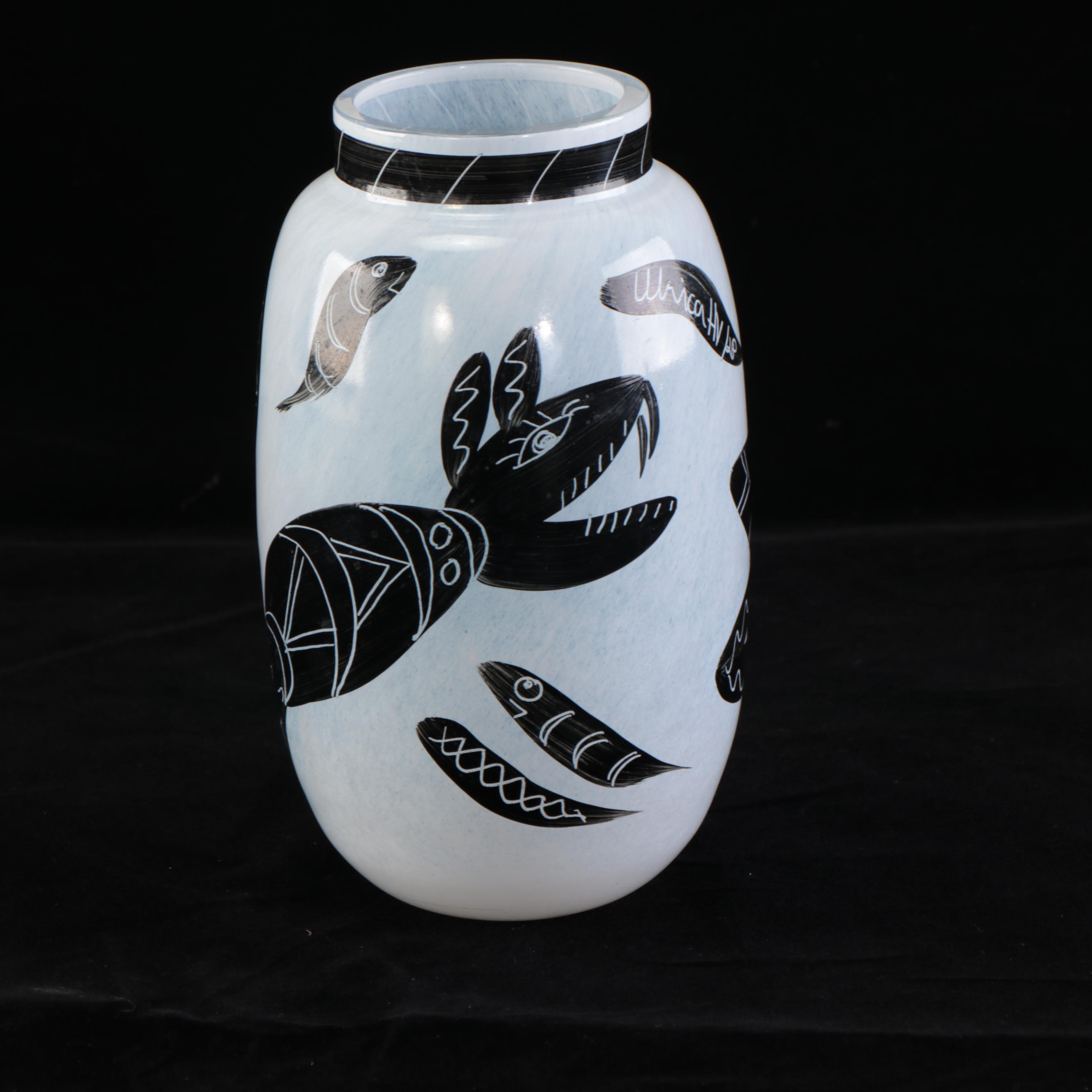 Kosta Boda Artist Collection "Caramba" Mouth Blown Glass Vase