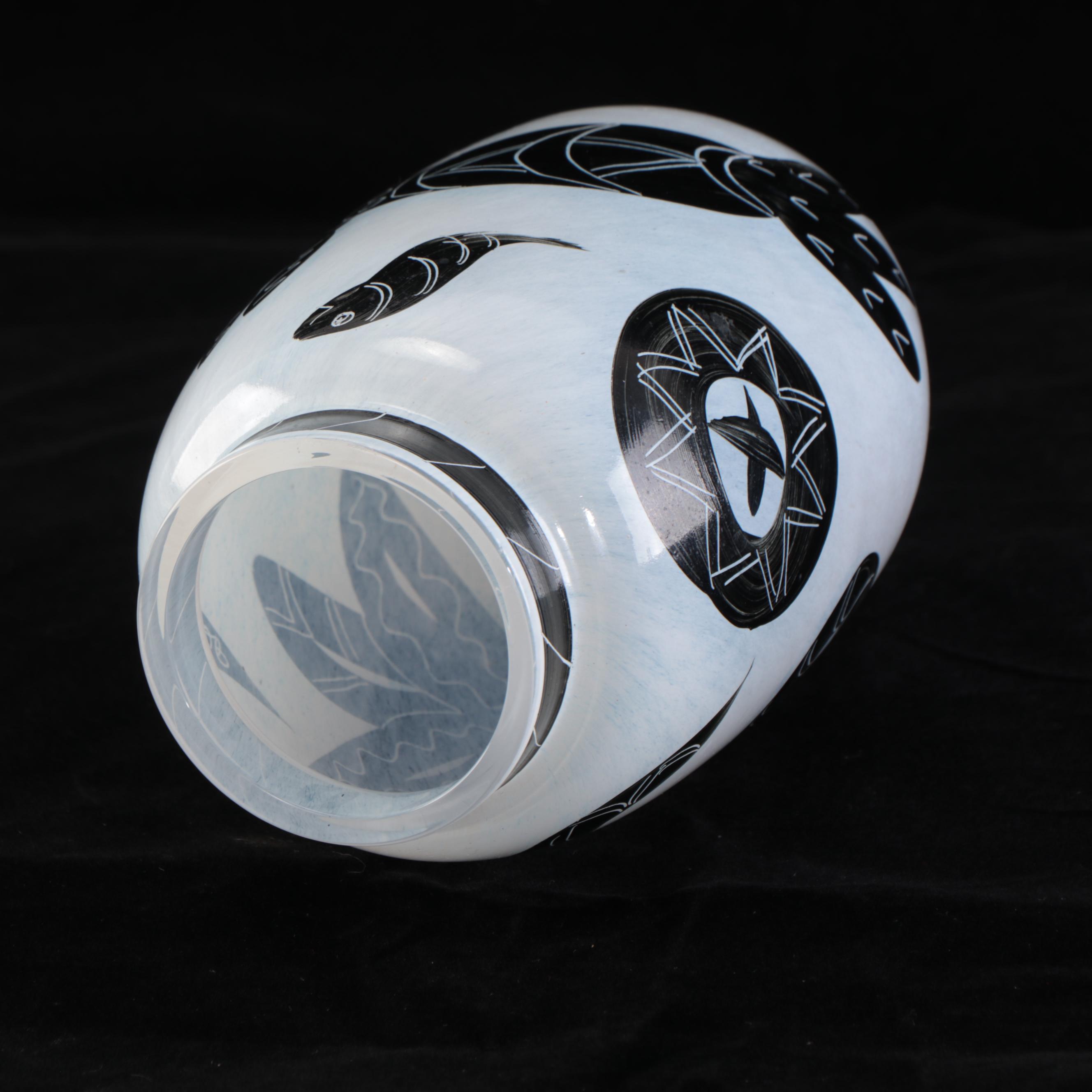 Kosta Boda Artist Collection "Caramba" Mouth Blown Glass Vase