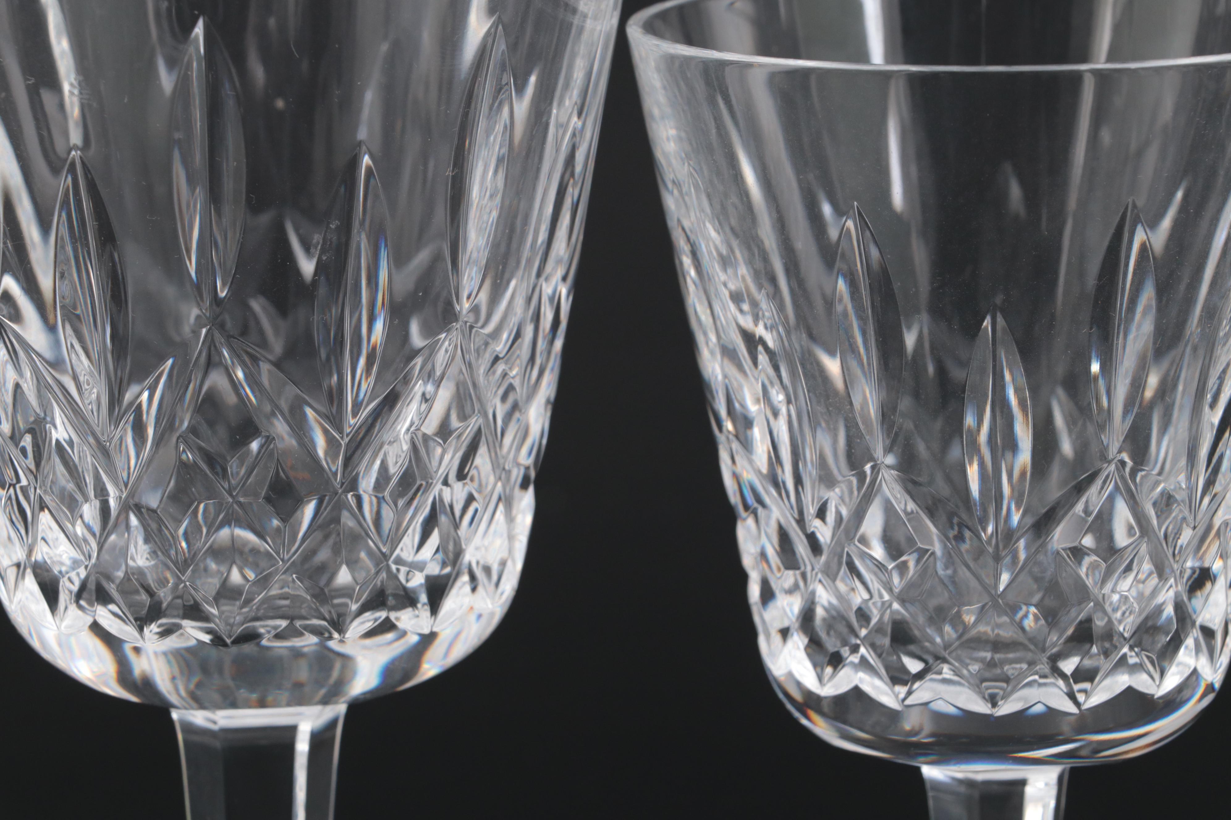 Waterford Crystal "Lismore" Glasses and Decanter with "Kylemore" Glasses