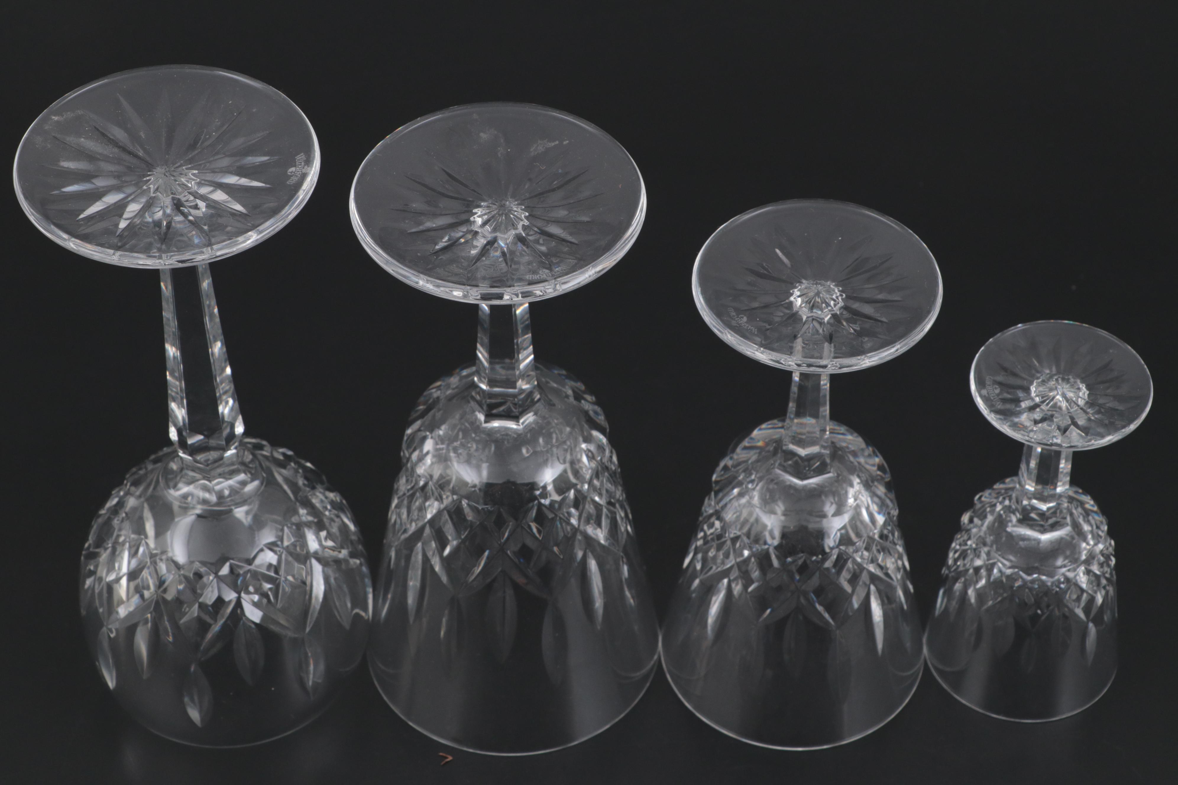 Waterford Crystal "Lismore" Glasses and Decanter with "Kylemore" Glasses