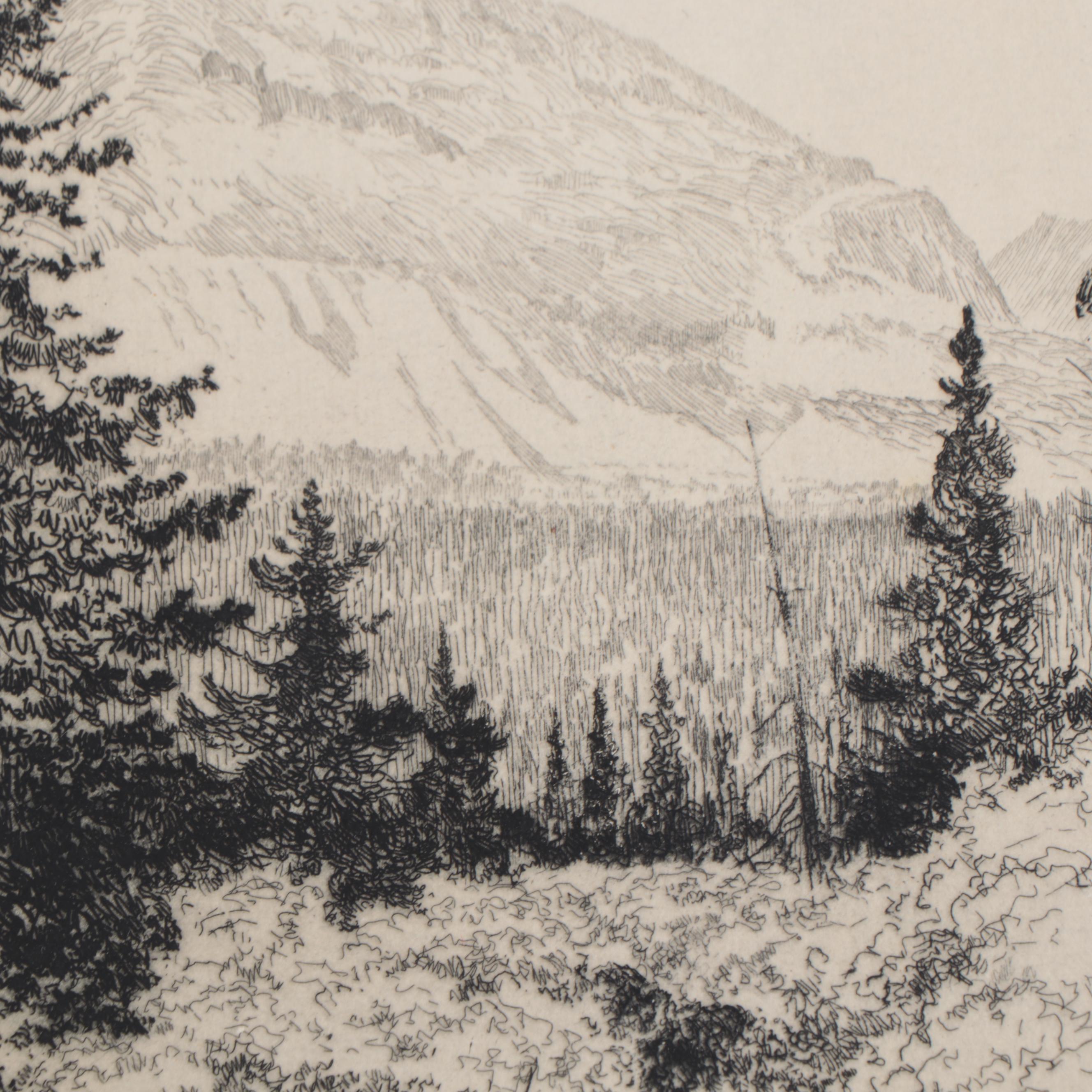 Lee Sturges Etchings Including "Cut Bank Creek," 1922