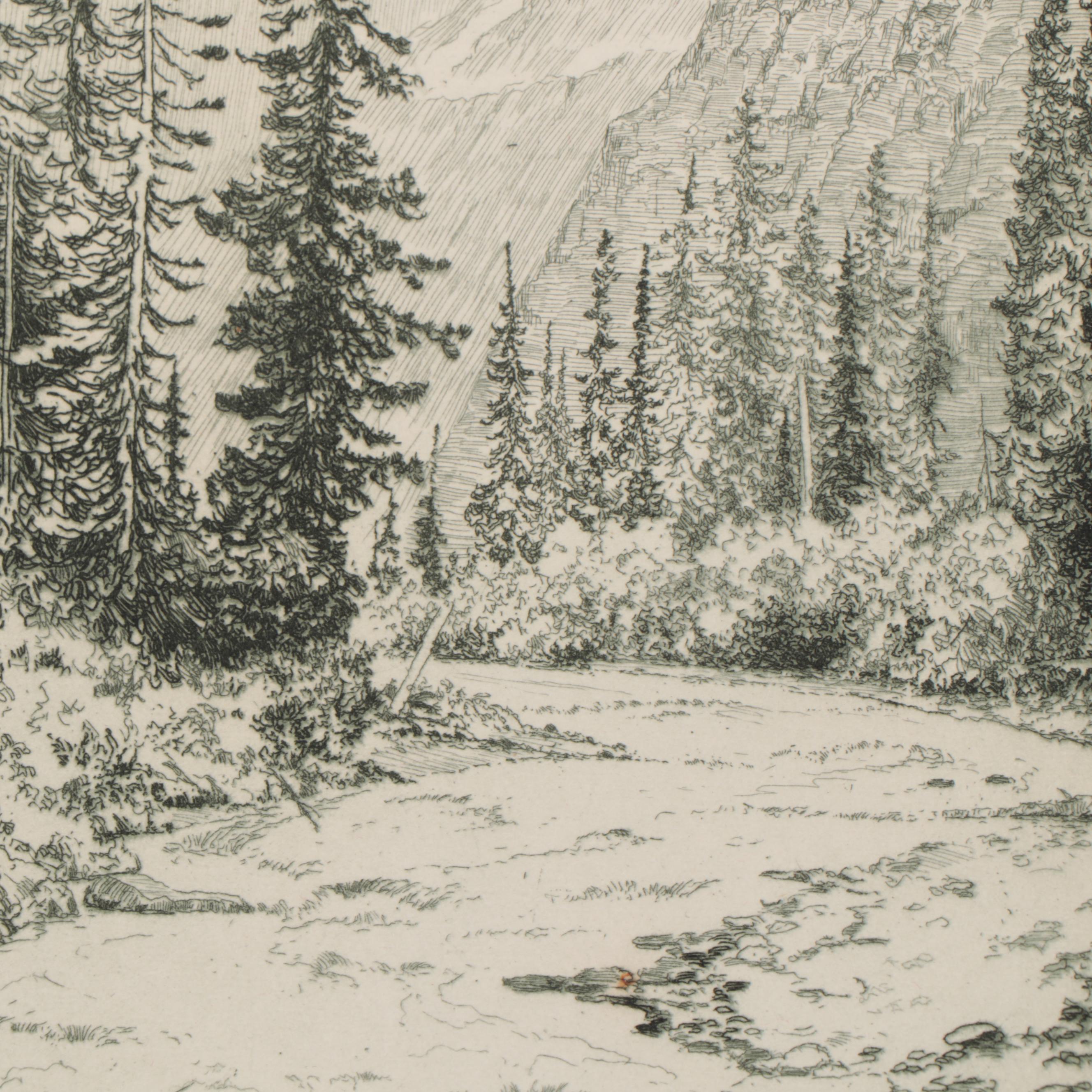 Lee Sturges Etchings Including "Cut Bank Creek," 1922