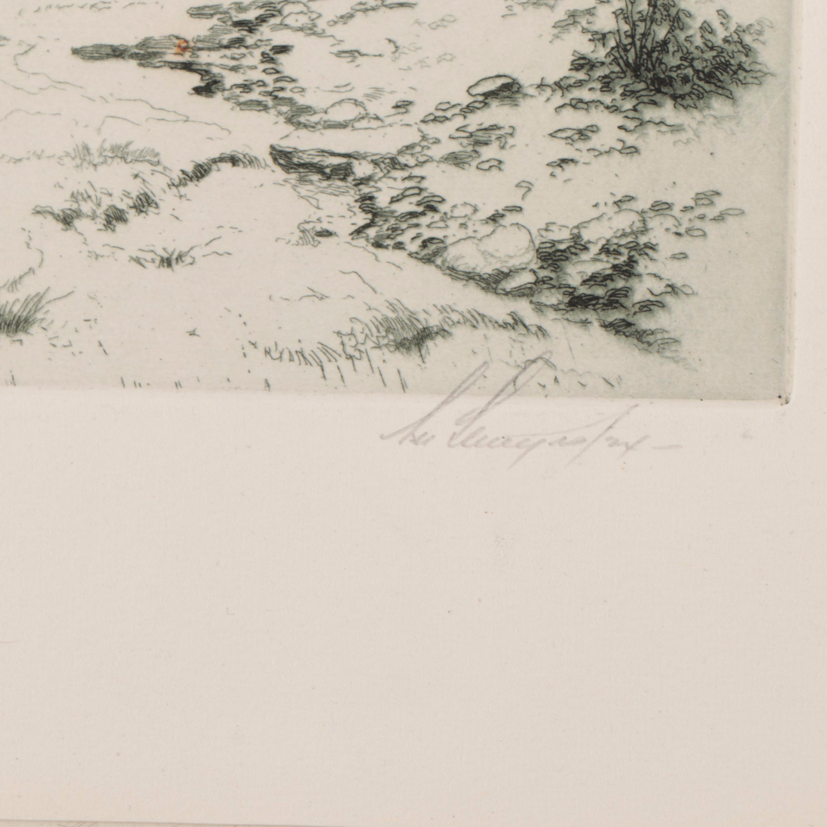Lee Sturges Etchings Including "Cut Bank Creek," 1922