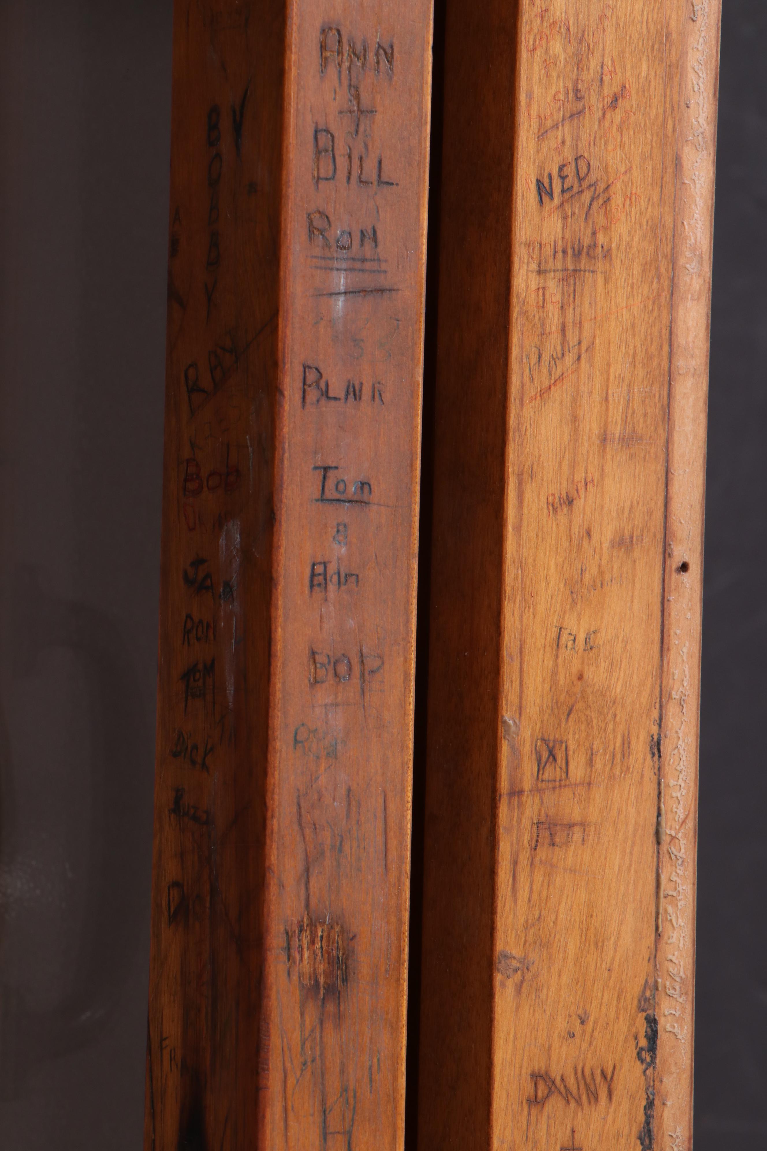 Built-In Birch Telephone Booth with Light and Ventilation, Mid-20th Century