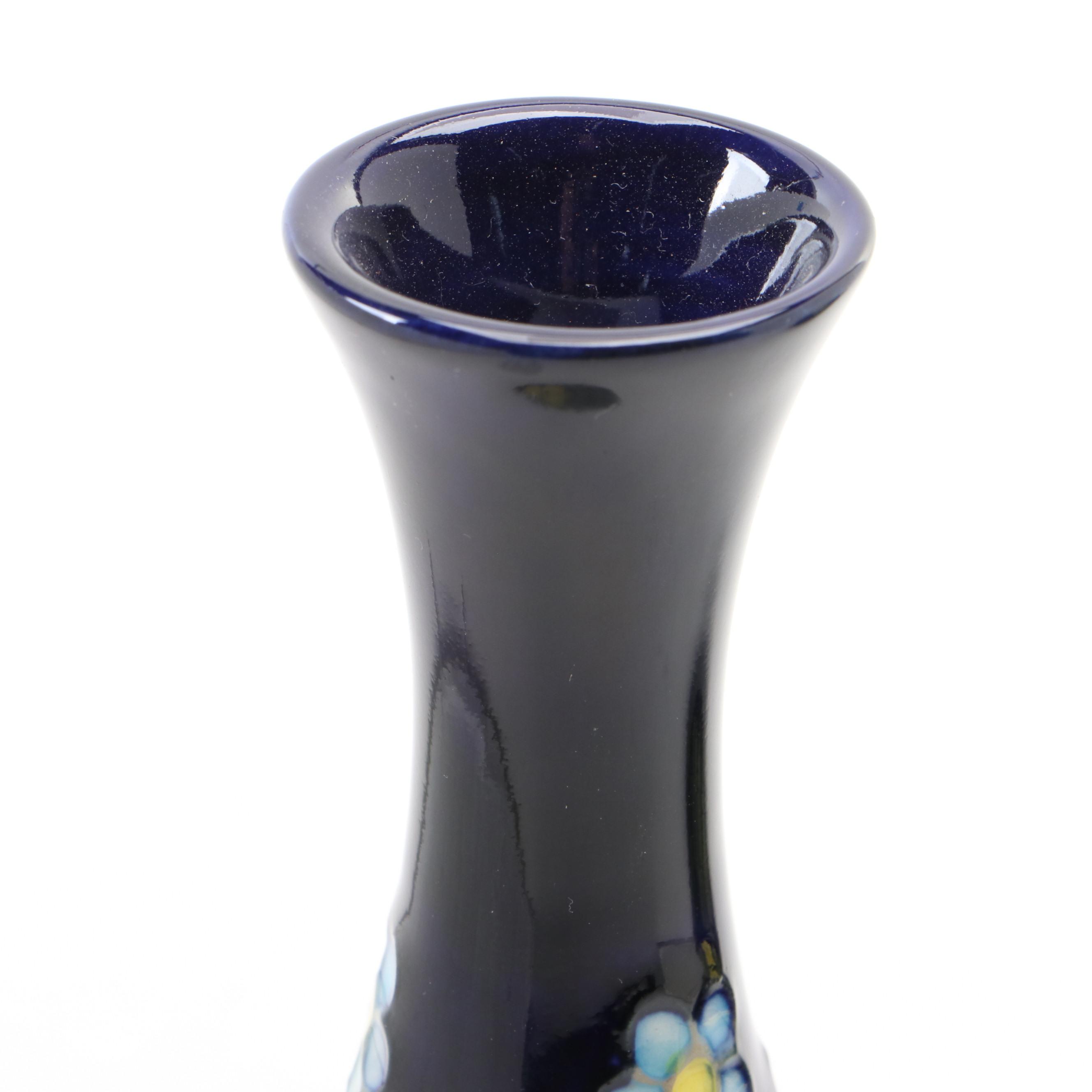 Moorcroft Pottery "Buttercup" Vase and Lidded Vessel, Late 20th Century