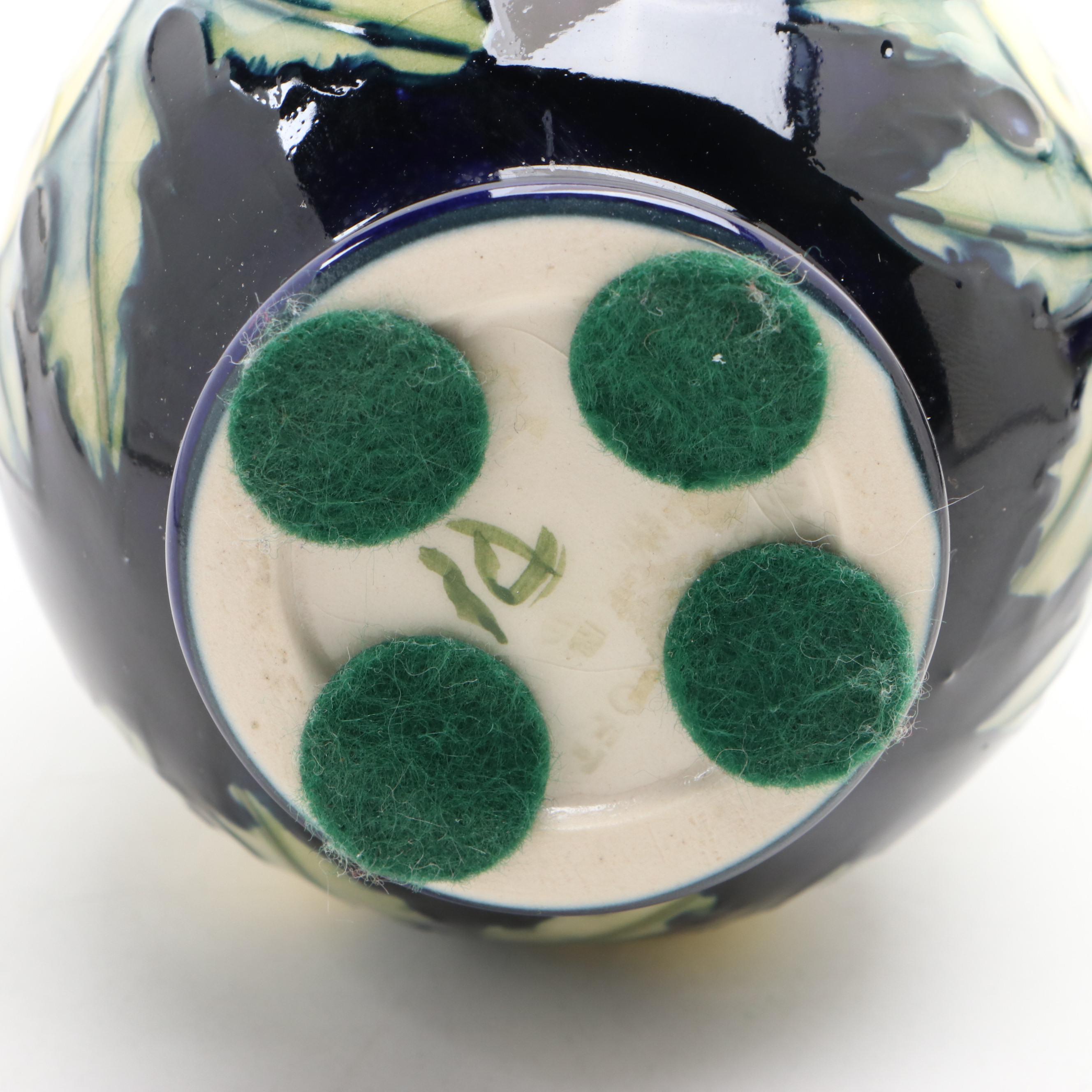 Moorcroft Pottery "Buttercup" Vase and Lidded Vessel, Late 20th Century