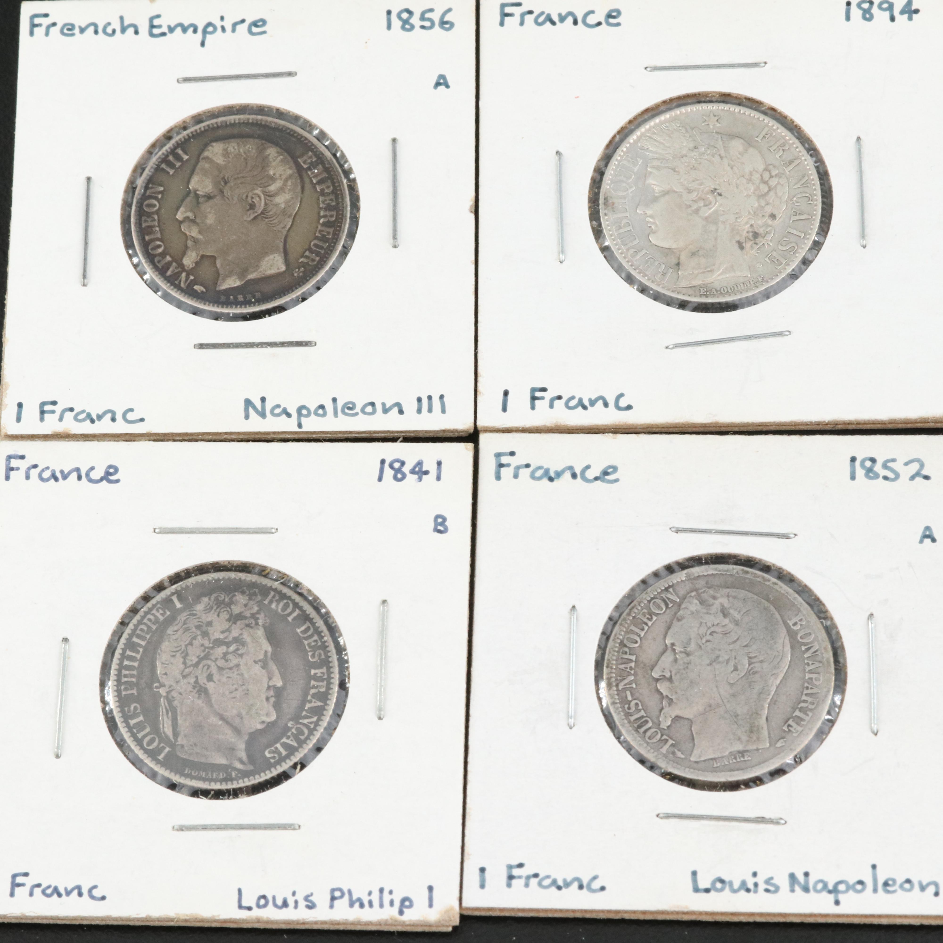 Ten French Copper and Silver Coins