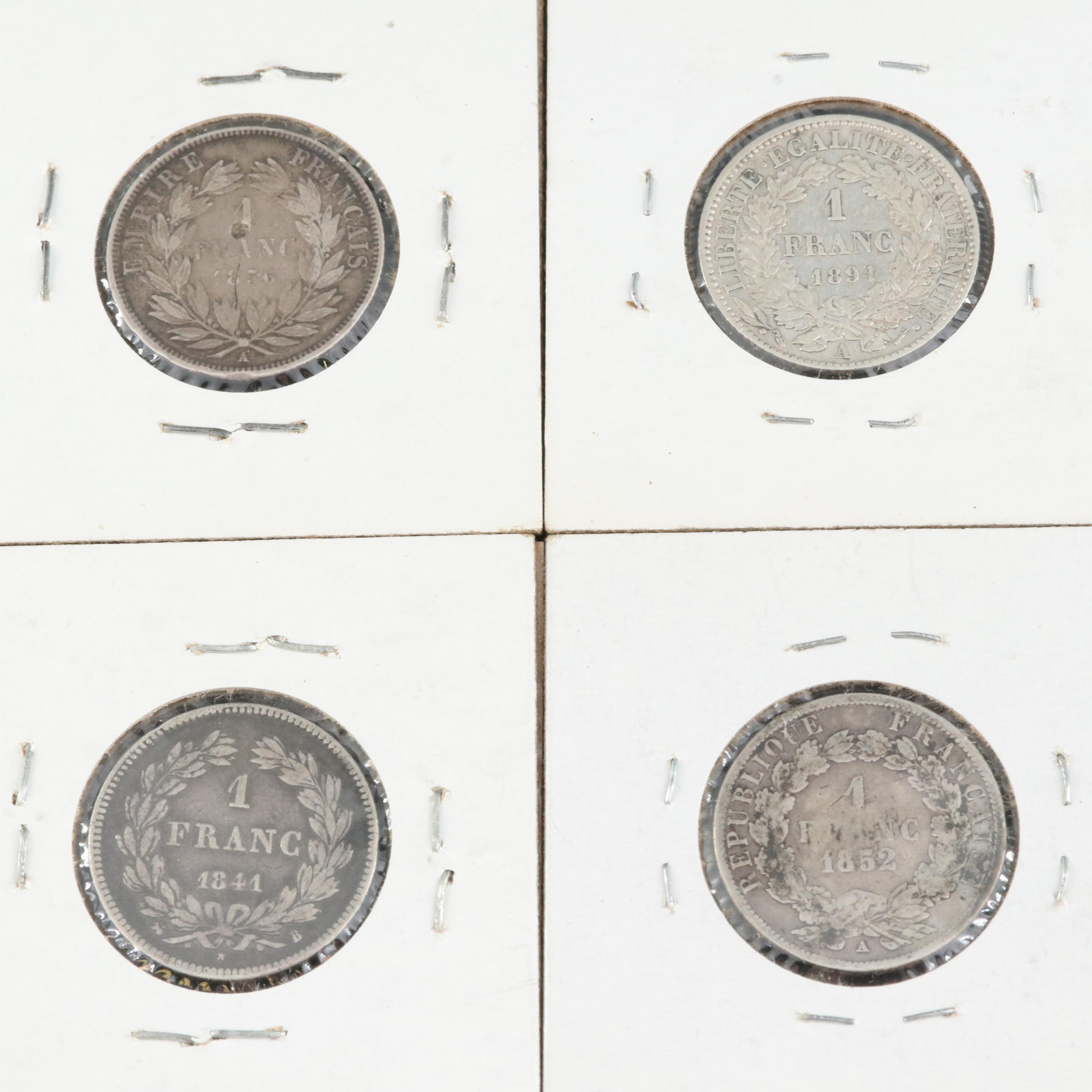 Ten French Copper and Silver Coins