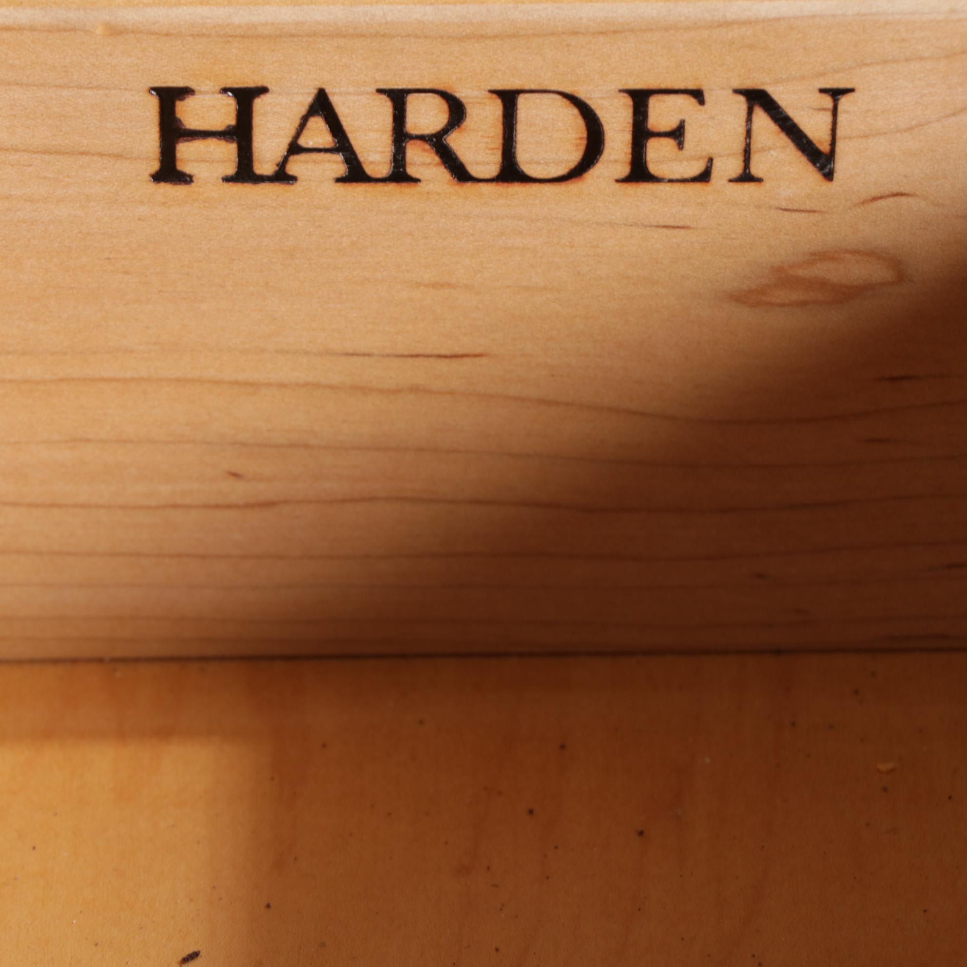 Harden George III Style Cherry Two-Piece China Cabinet, Late 20th Century