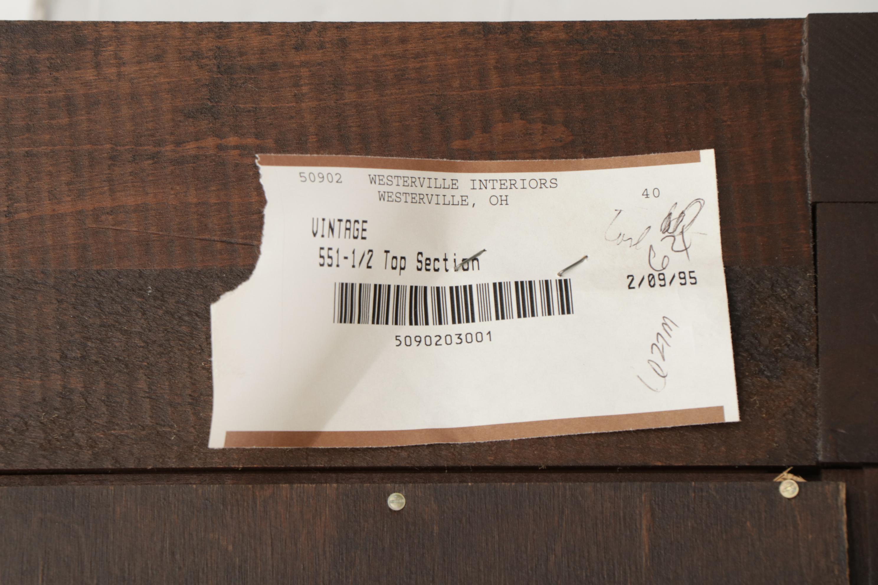 Harden George III Style Cherry Two-Piece China Cabinet, Late 20th Century