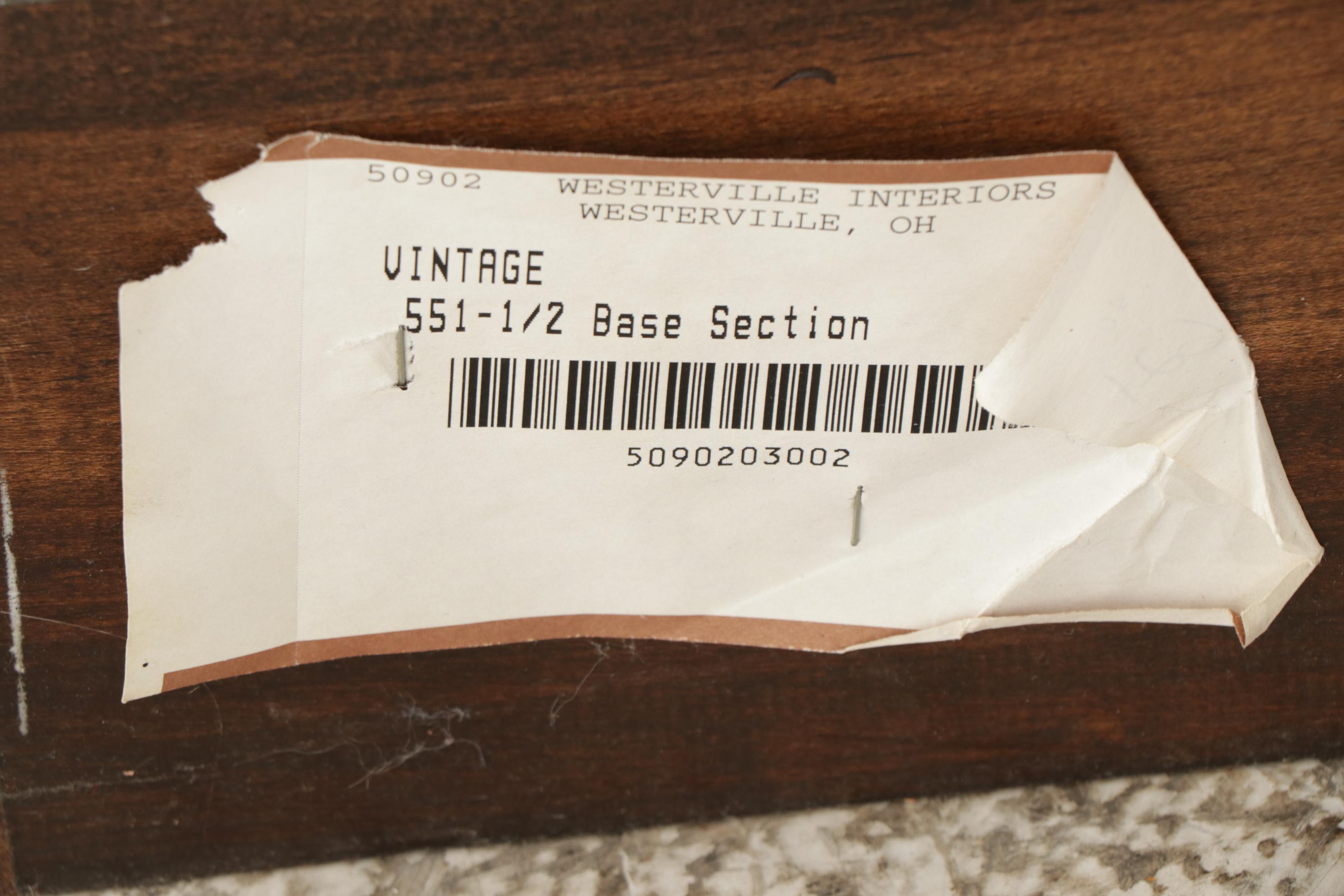 Harden George III Style Cherry Two-Piece China Cabinet, Late 20th Century