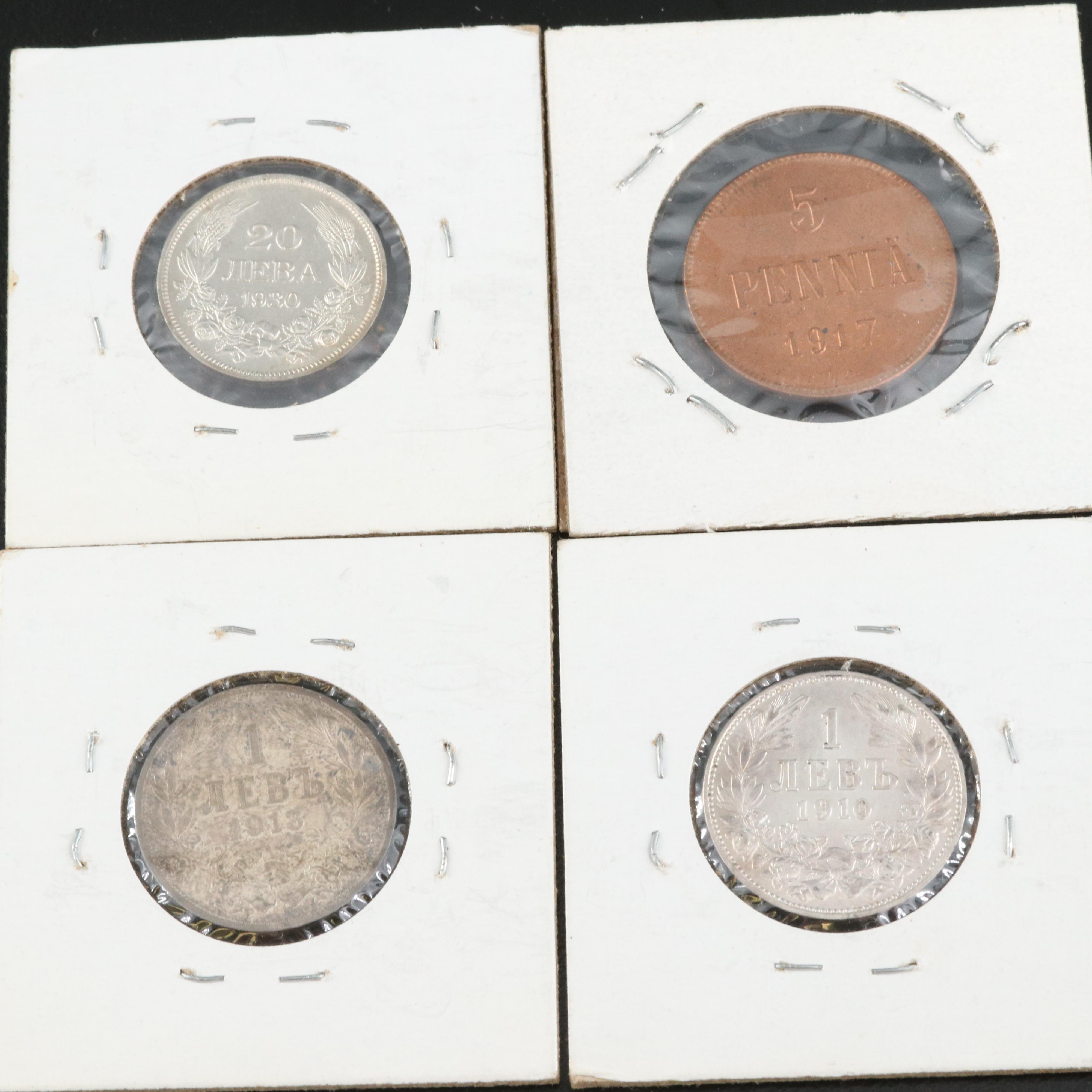 Group of Fifteen Eastern European Copper and Silver Coins