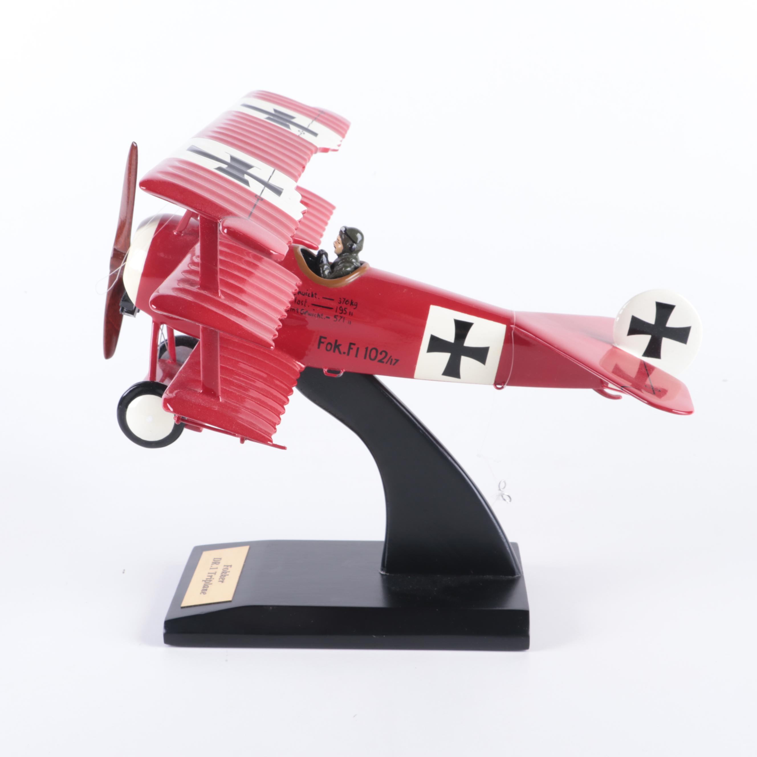 Fokker Biplane and Triplane with Gotha GV Model Airplane