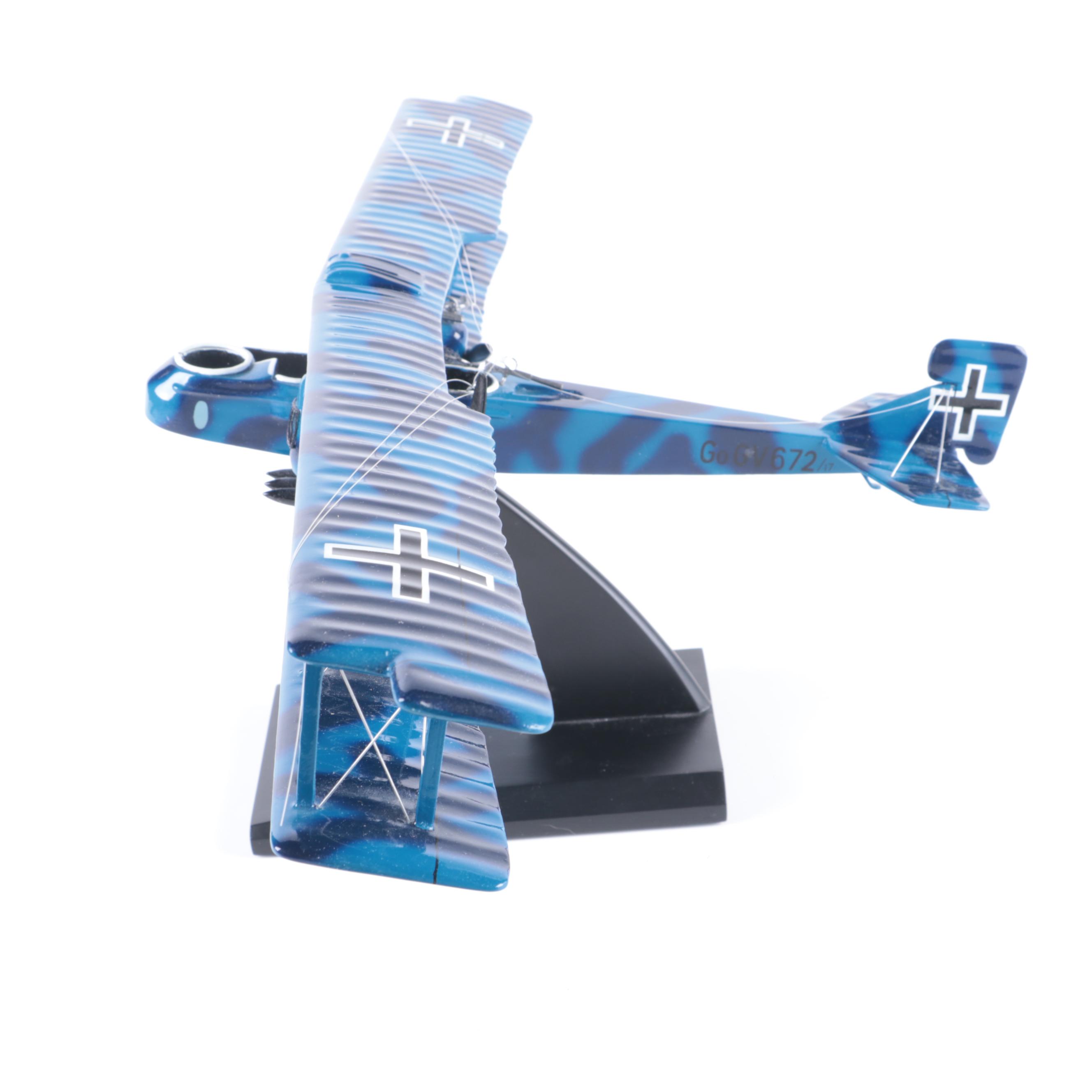 Fokker Biplane and Triplane with Gotha GV Model Airplane