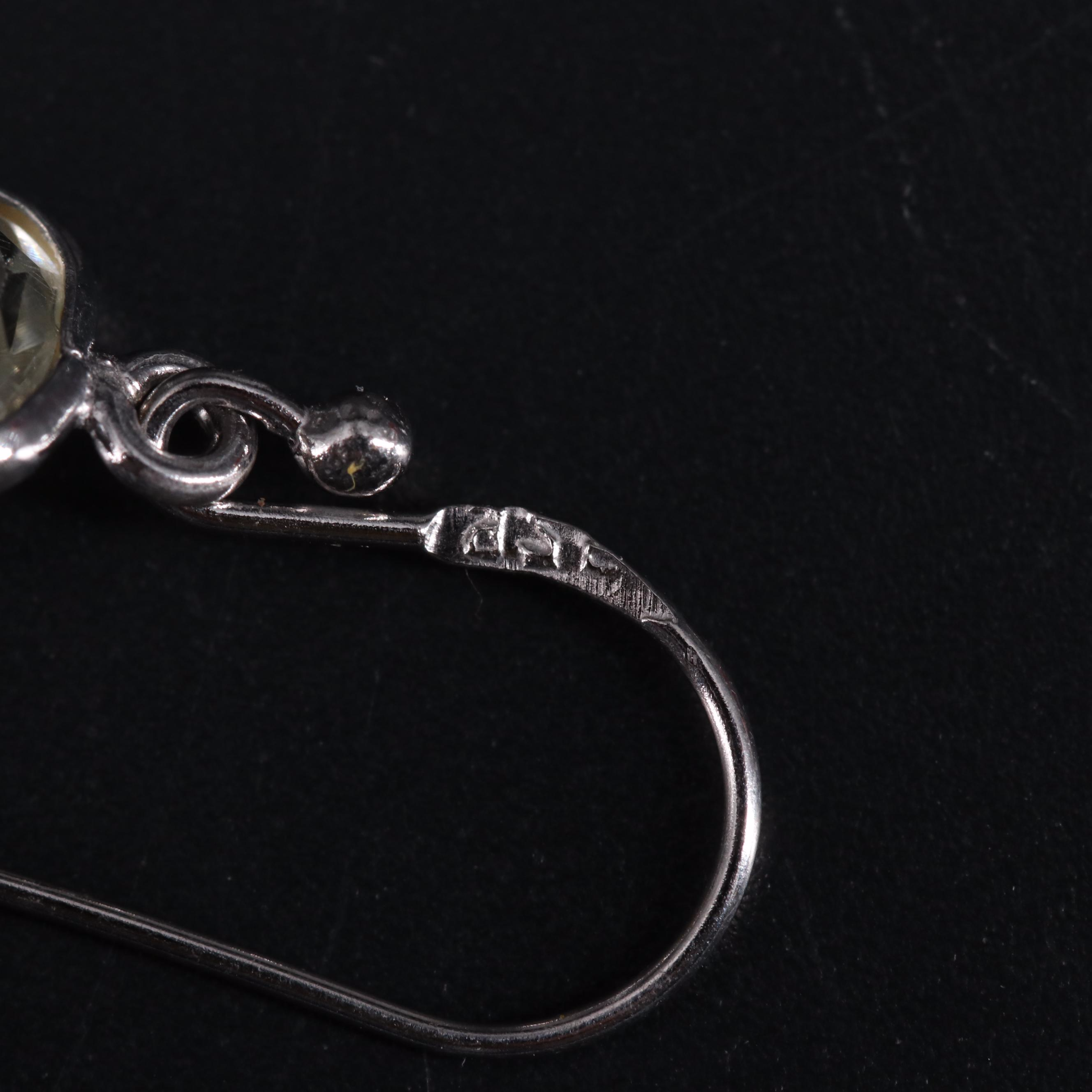 Sterling Silver Amethyst Drop Earrings