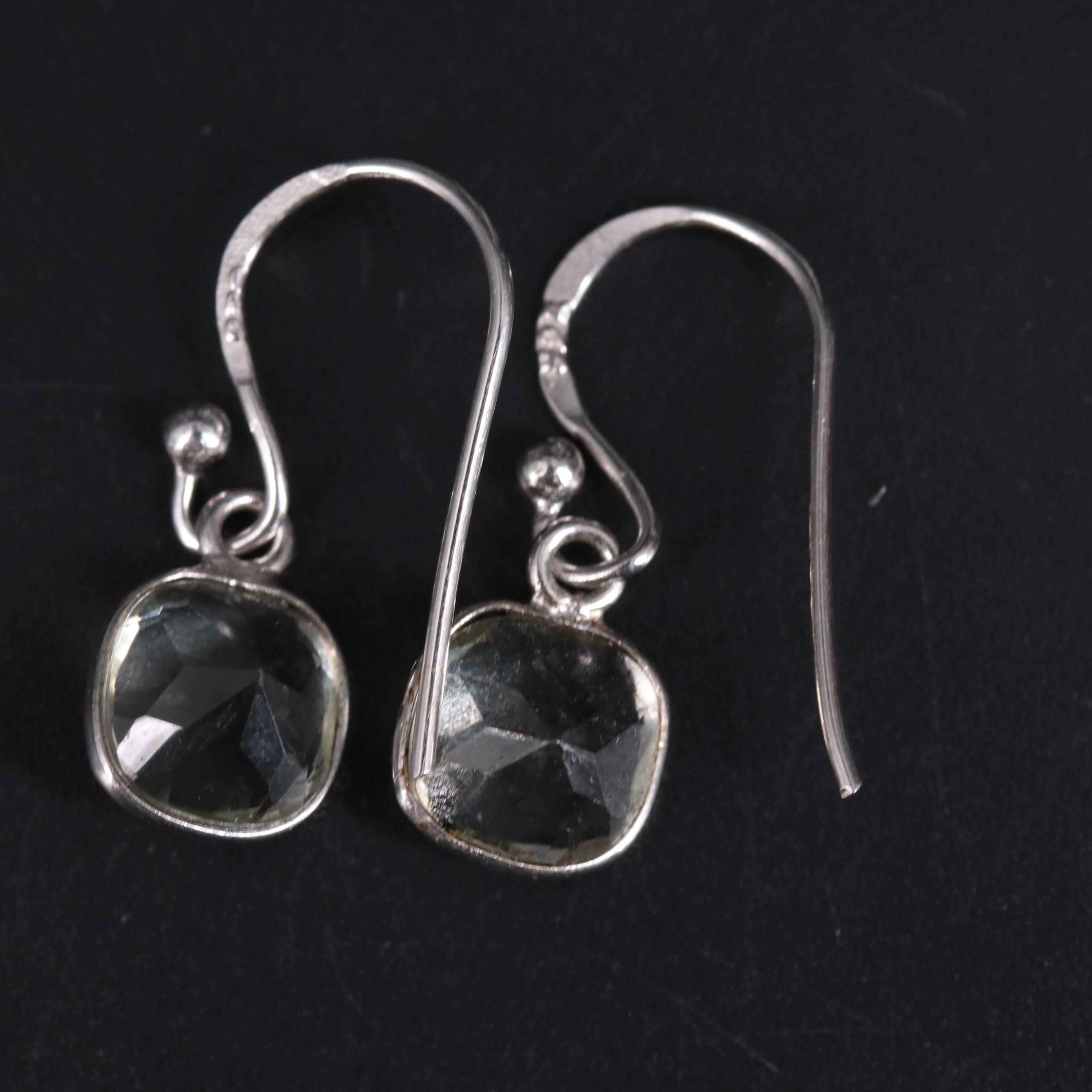 Sterling Amethyst Drop Earrings