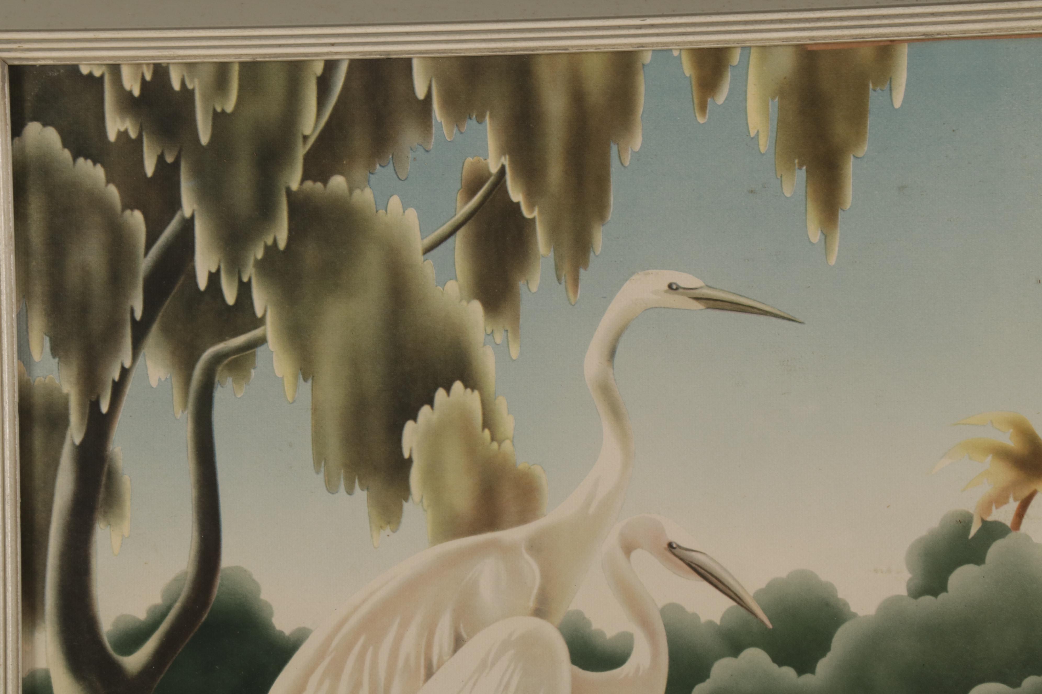 Turner Manufacturing Co. Offset Lithographs of Wading Birds