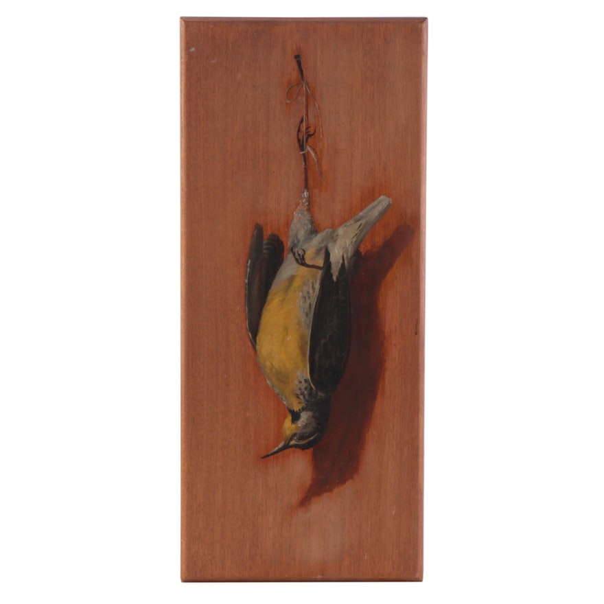 Nature Mörte Oil Painting of Hanging Deceased Bird