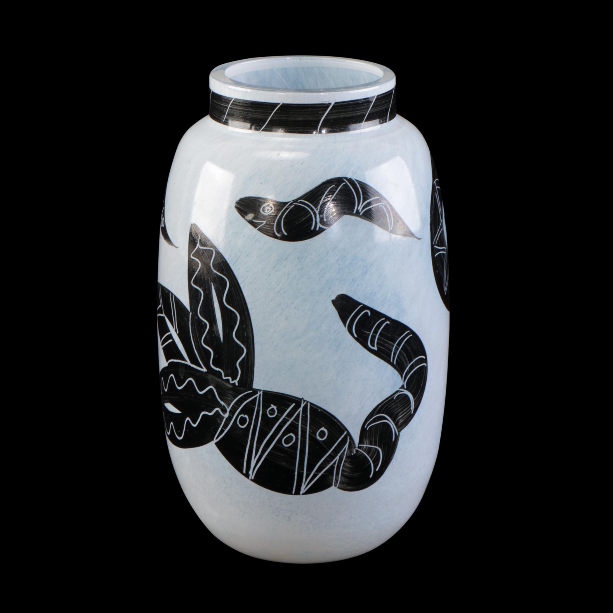 Kosta Boda Artist Collection "Caramba" Mouth Blown Glass Vase