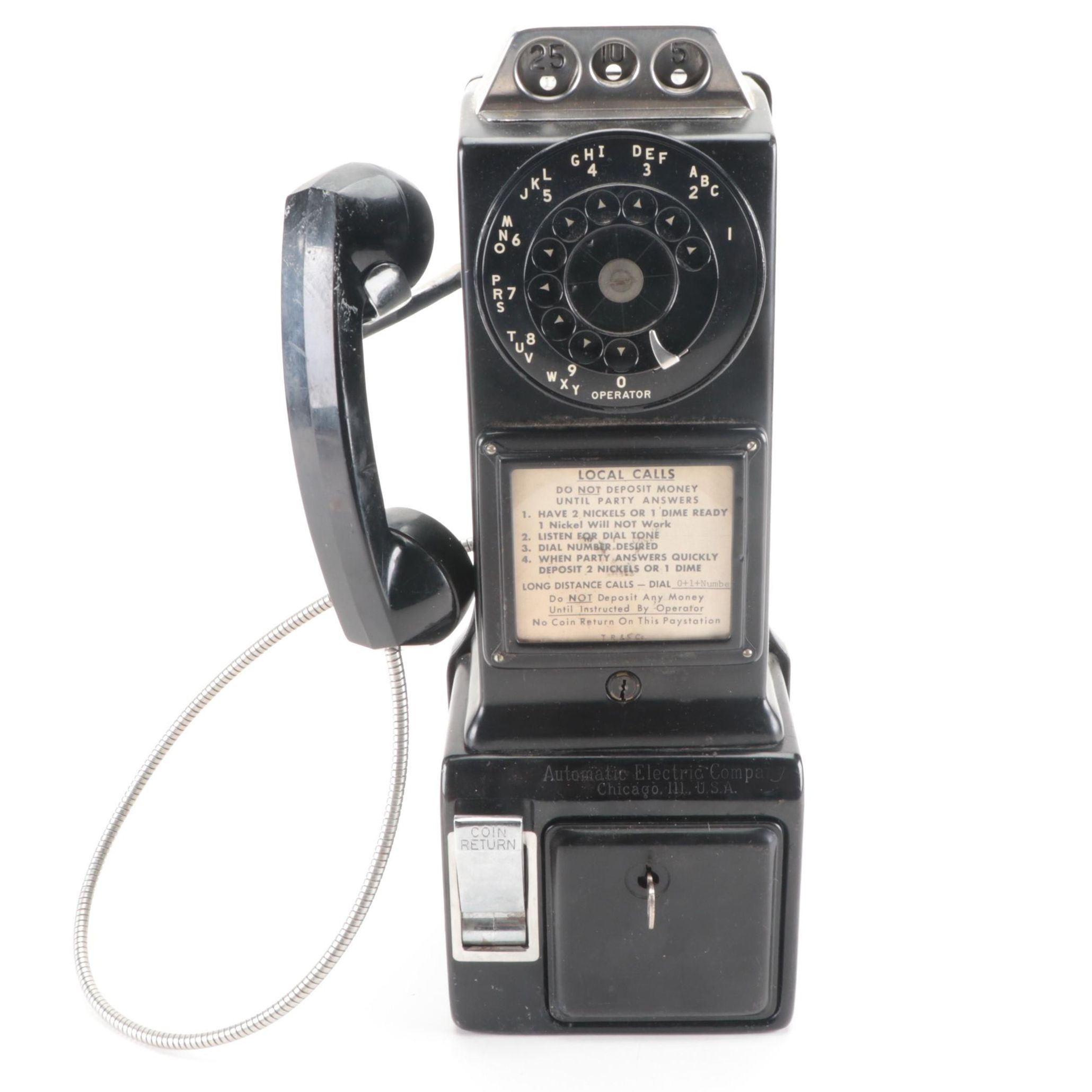 Automatic Electric Company Rotary Dial Pay Telephone