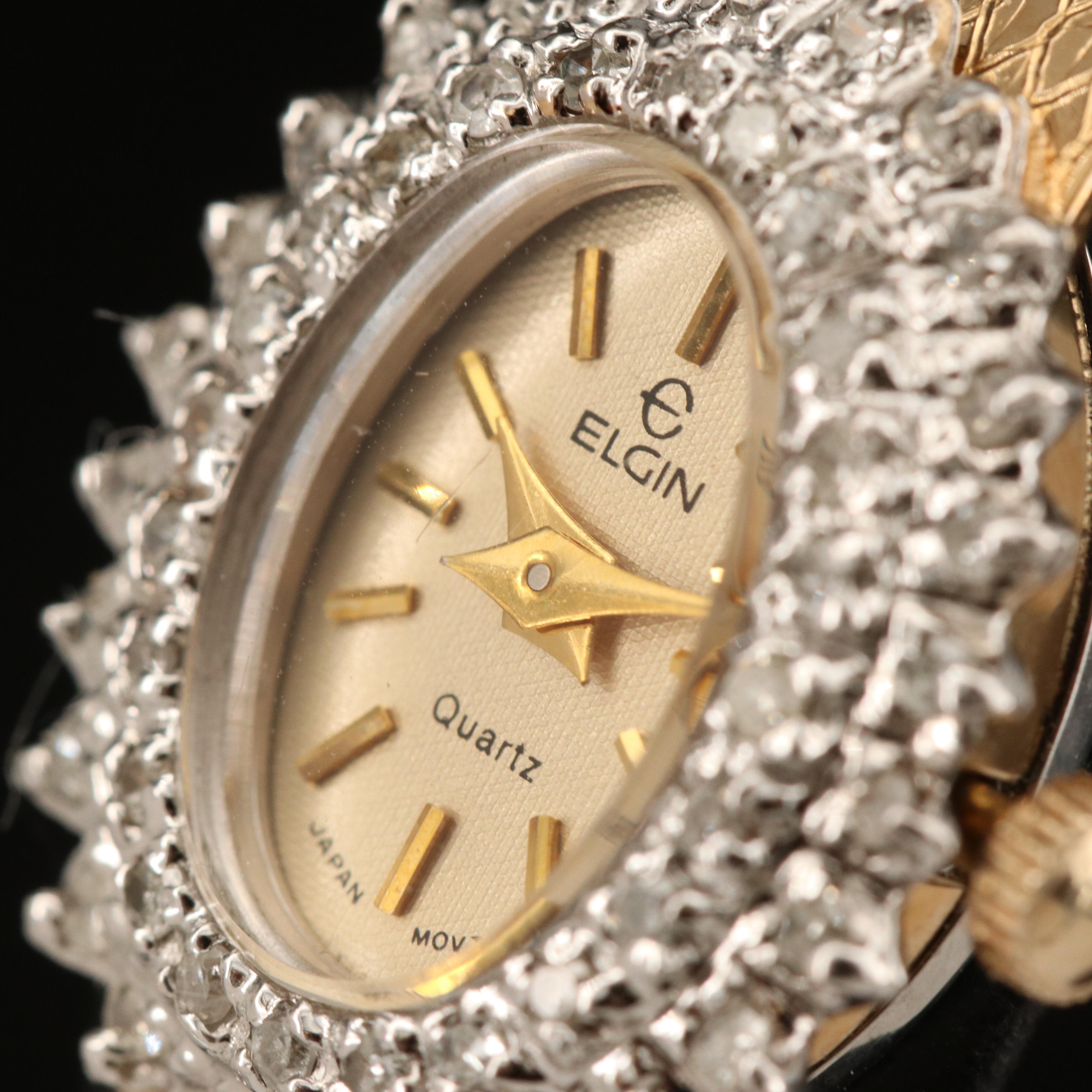 Elgin Gold-Tone Quartz Watch