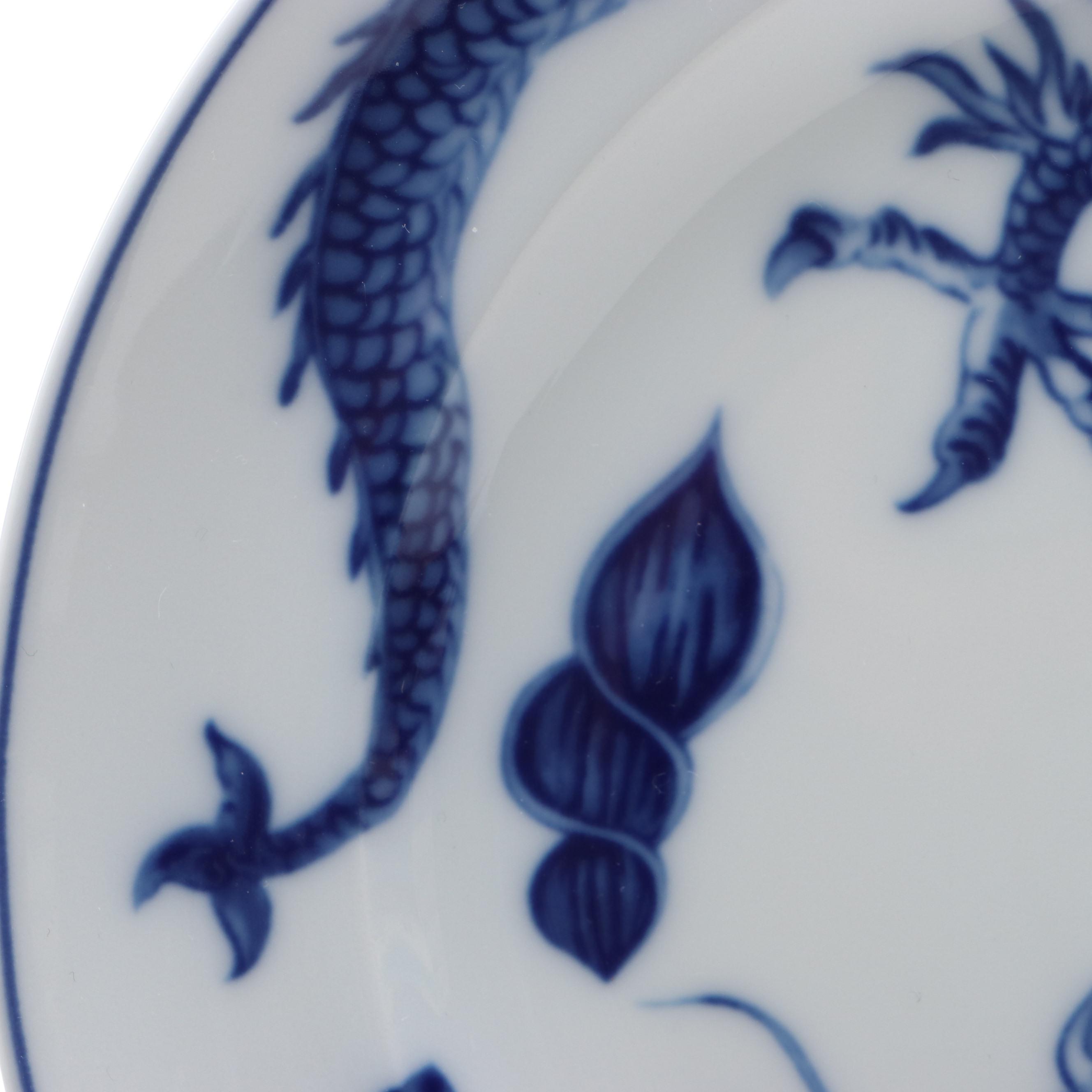 Mottahedeh "Blue Dragon" Porcelain Salad and Bread Plates