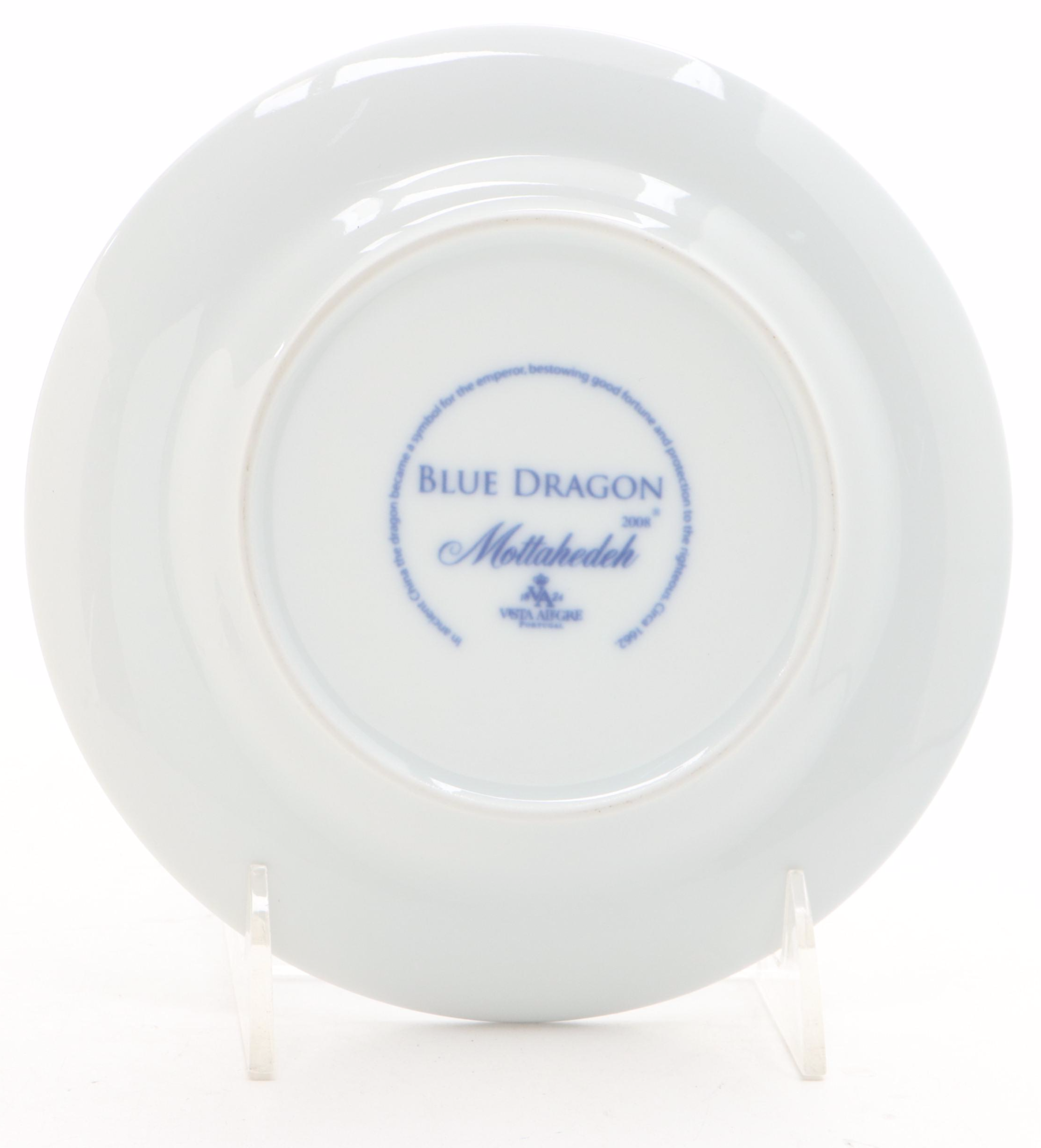 Mottahedeh "Blue Dragon" Porcelain Salad and Bread Plates