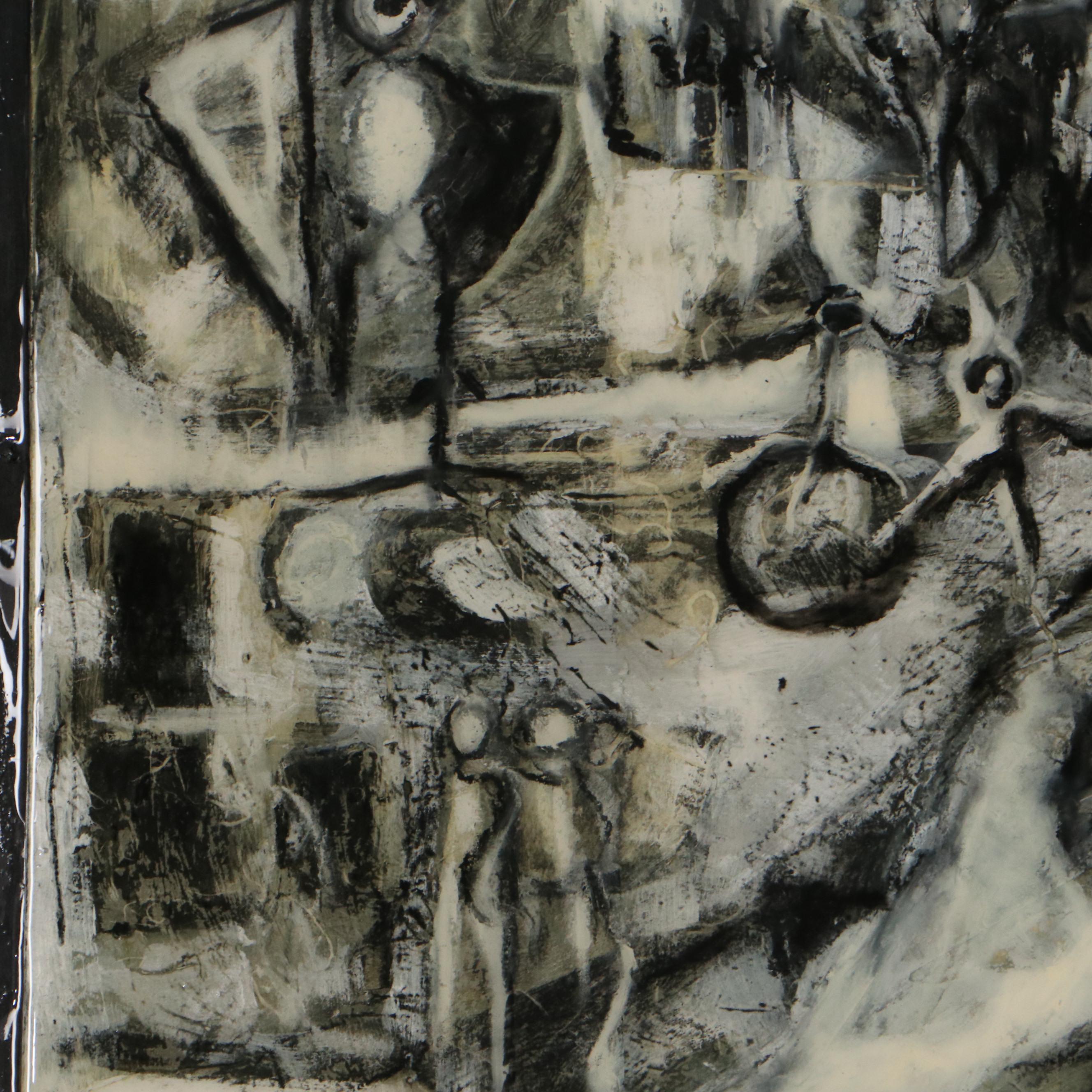 James Wagner Mixed Media Painting "Myth of Sisyphus," 2019