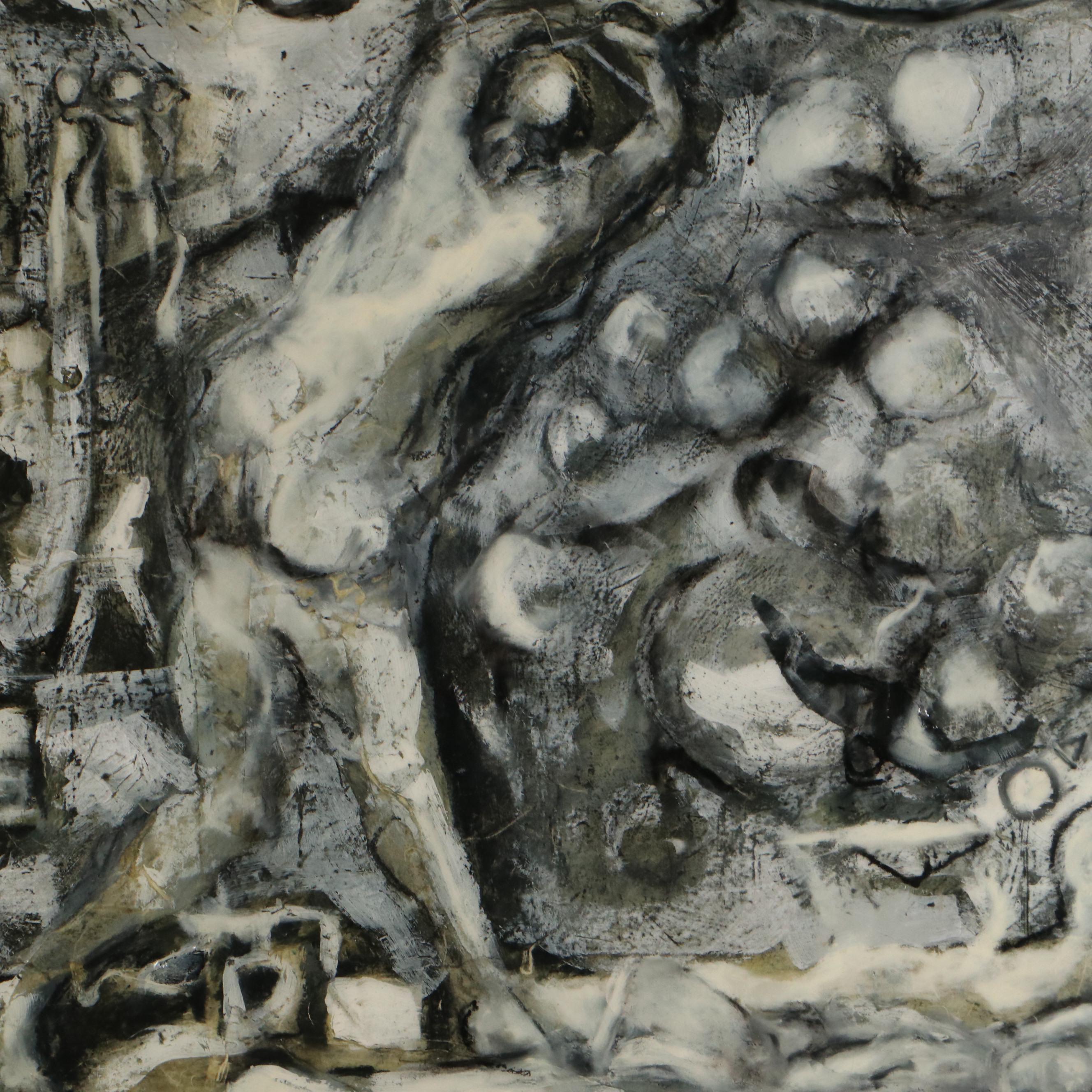 James Wagner Mixed Media Painting "Myth of Sisyphus," 2019